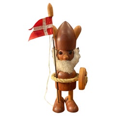 Large MCM Danish Viking / Norseman Teak Figure in the Style of Hans Bolling