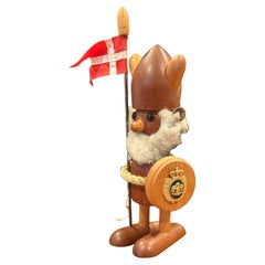 Large MCM Danish Viking / Norseman Teak Figure in the Style of Hans Bolling