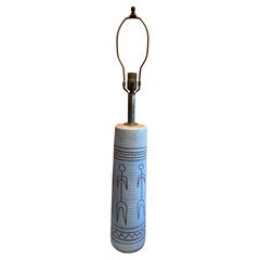 Large MCM Figural Ceramic Table Lamp in the Style of Bitossi