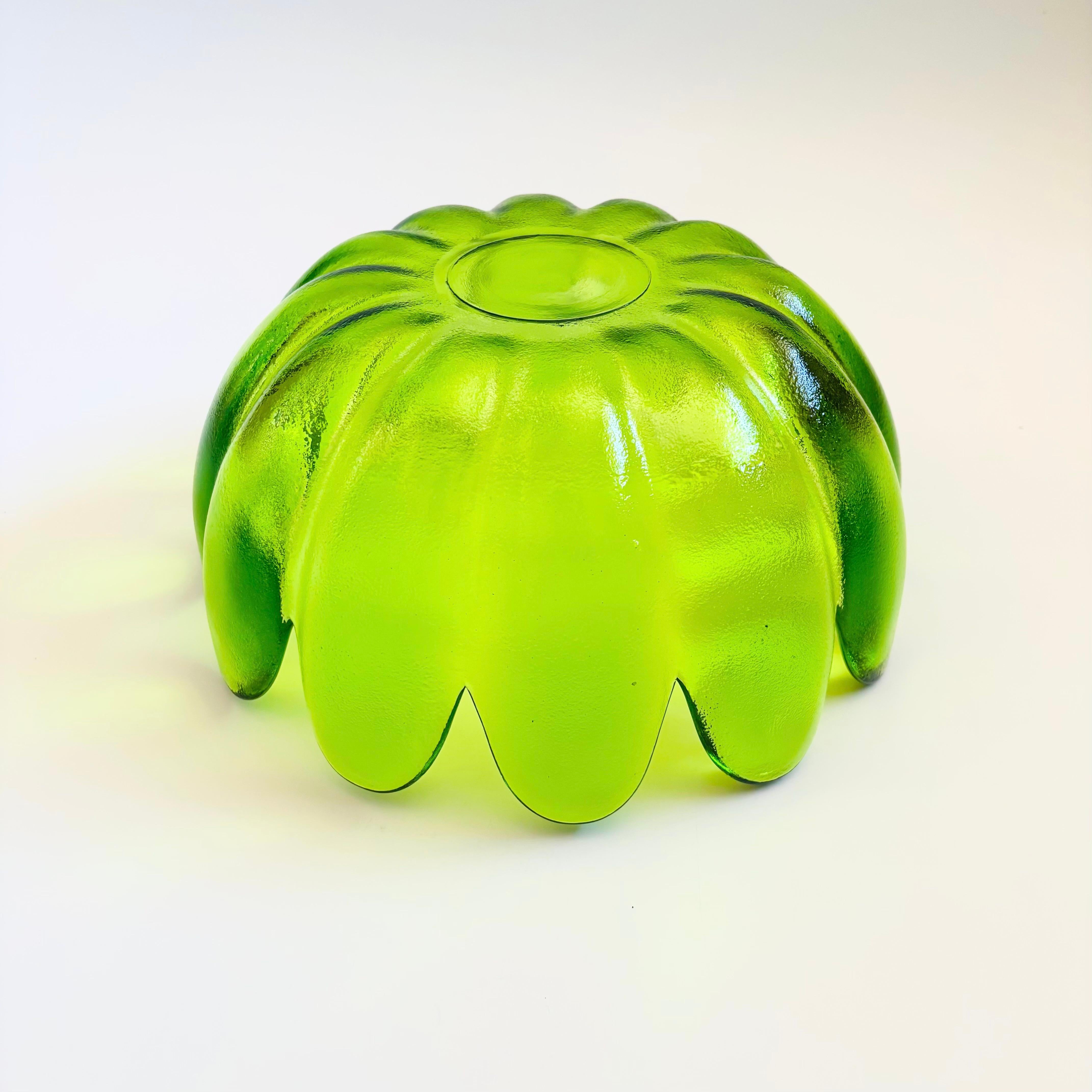 Large MCM Glass Lotus Petal Salad Bowl For Sale 3