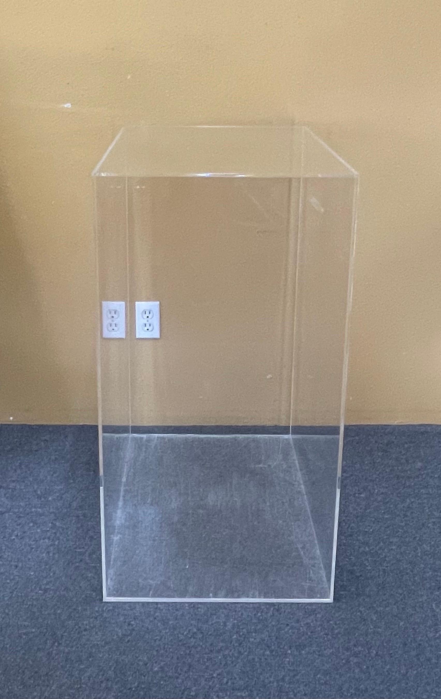 Large MCM Lucite Pedestal For Sale 4