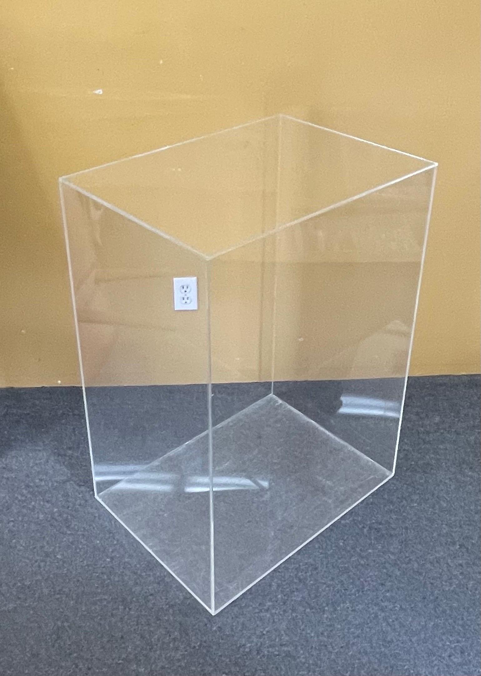 Large MCM Lucite Pedestal For Sale 8