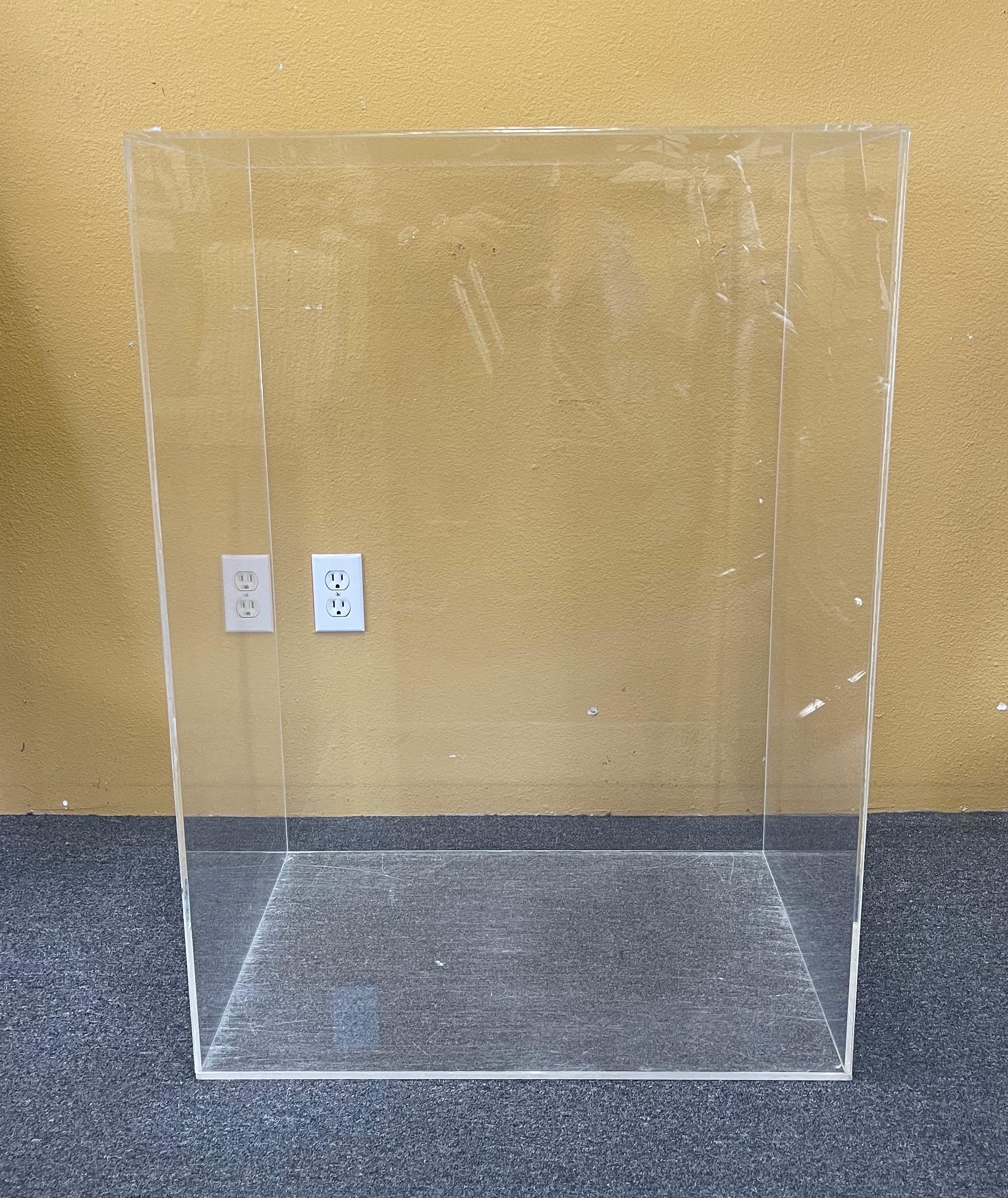 Space Age Large MCM Lucite Pedestal For Sale