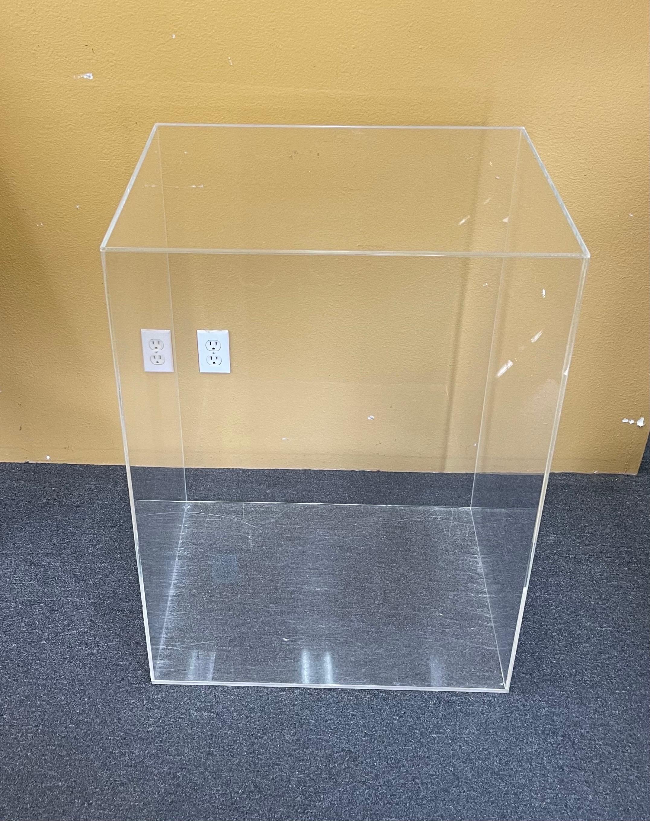 American Large MCM Lucite Pedestal For Sale