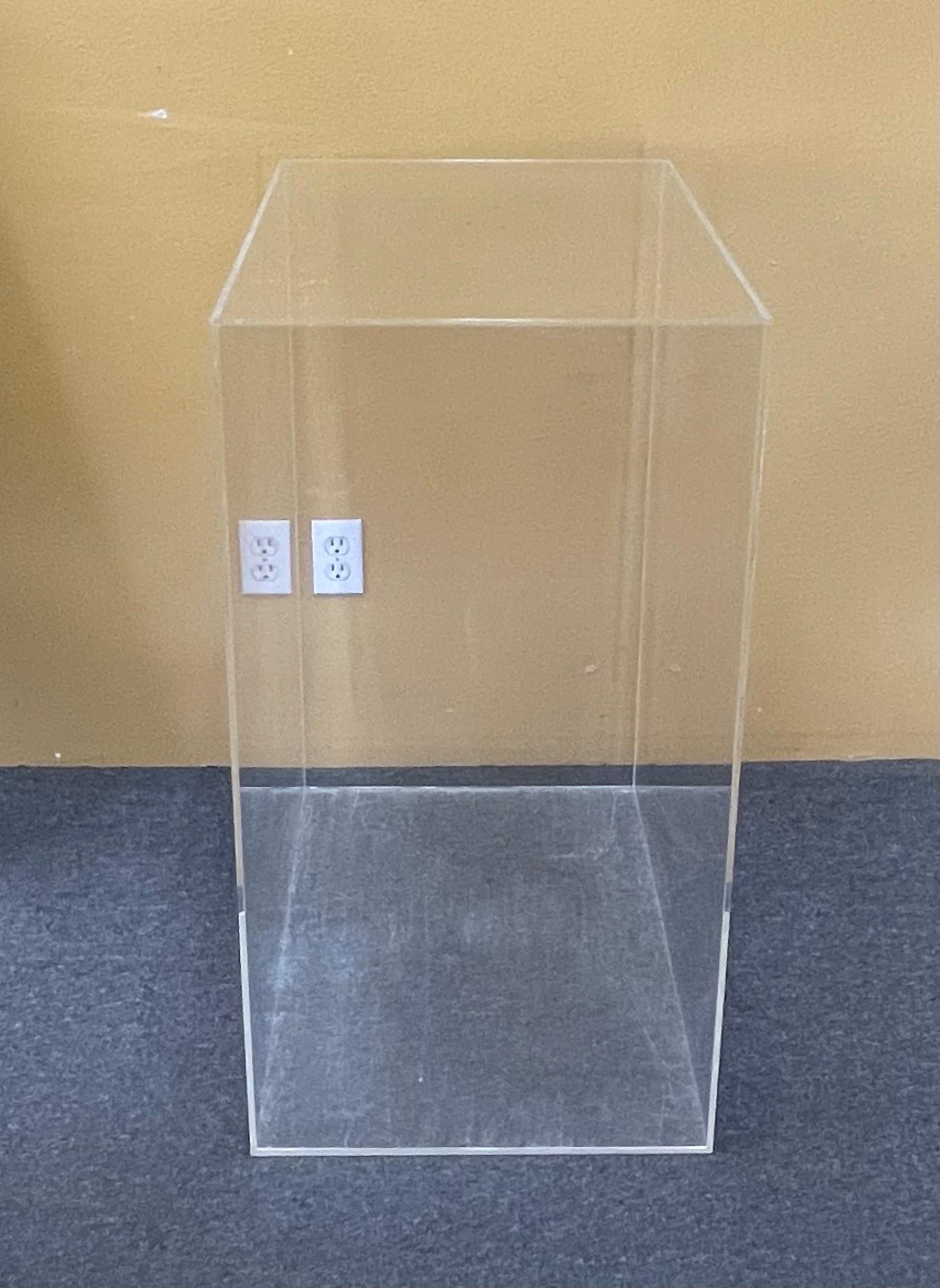 Large MCM Lucite Pedestal For Sale 3