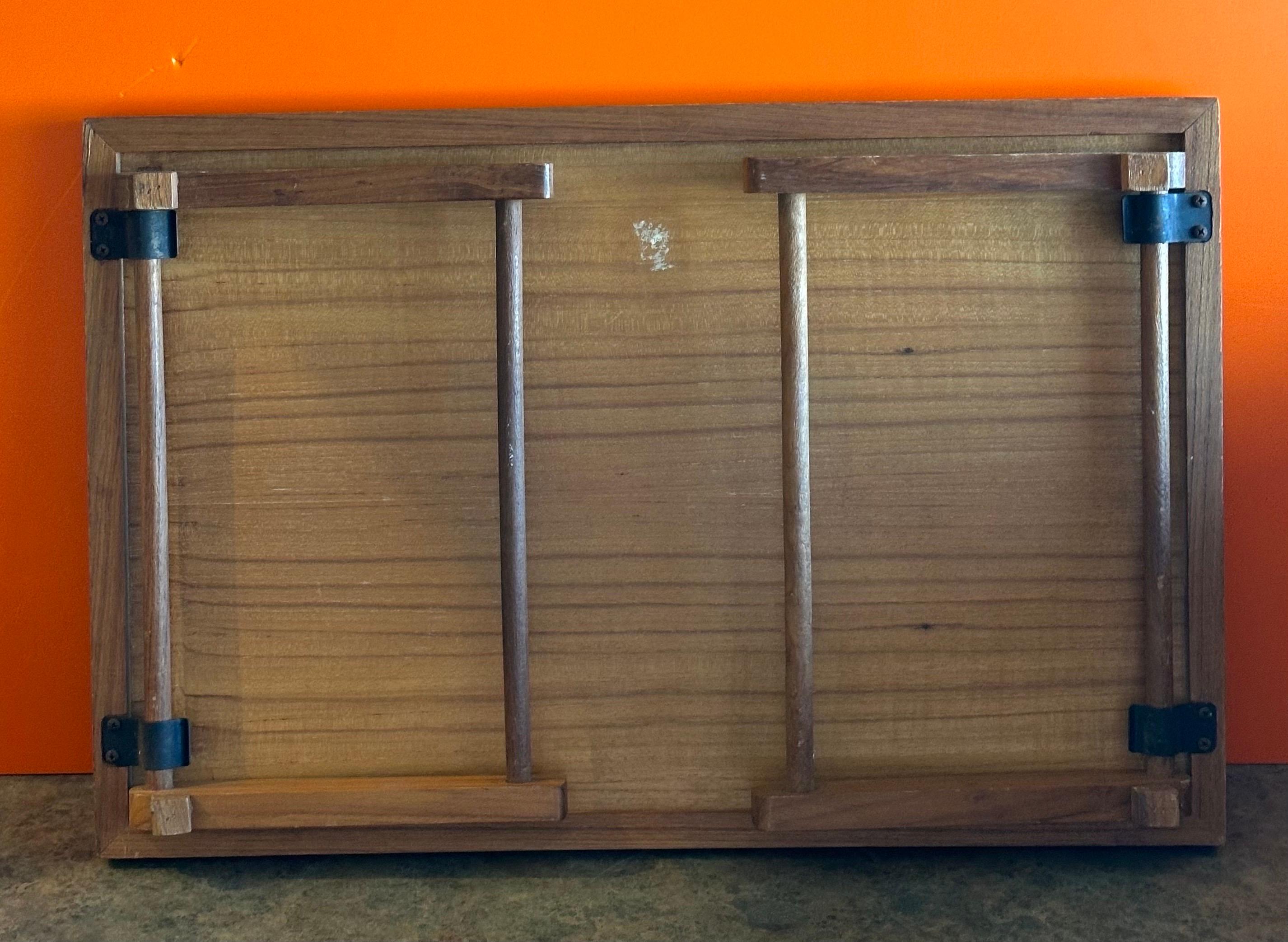 Large MCM Solid Teak Folding Bed / Breakfast Tray For Sale 3