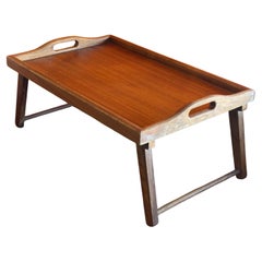 Bandeja plegable grande de teca maciza MCM para cama / desayuno