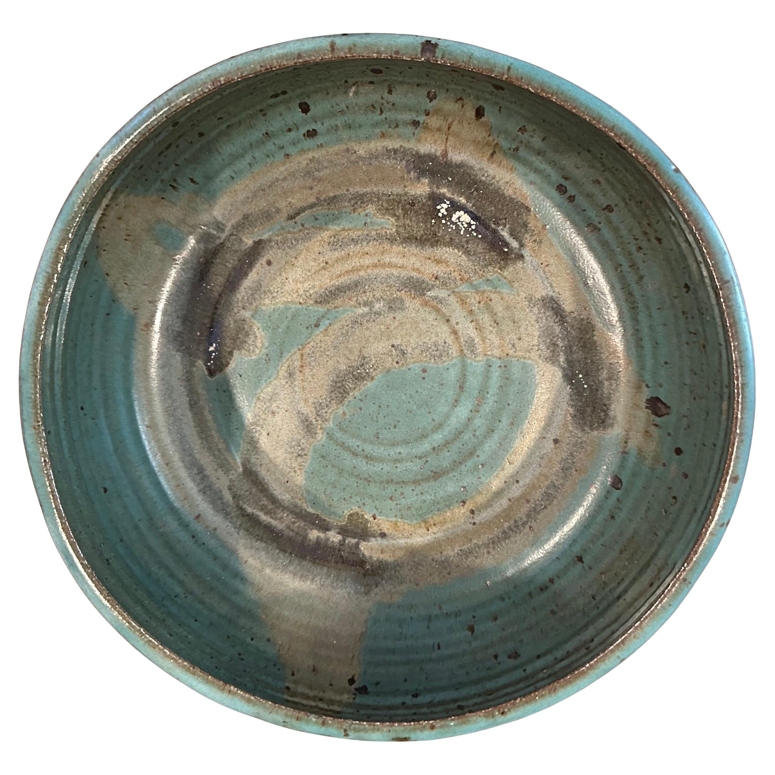 Mid-Century Modern Large MCM Stoneware Bowl For Sale