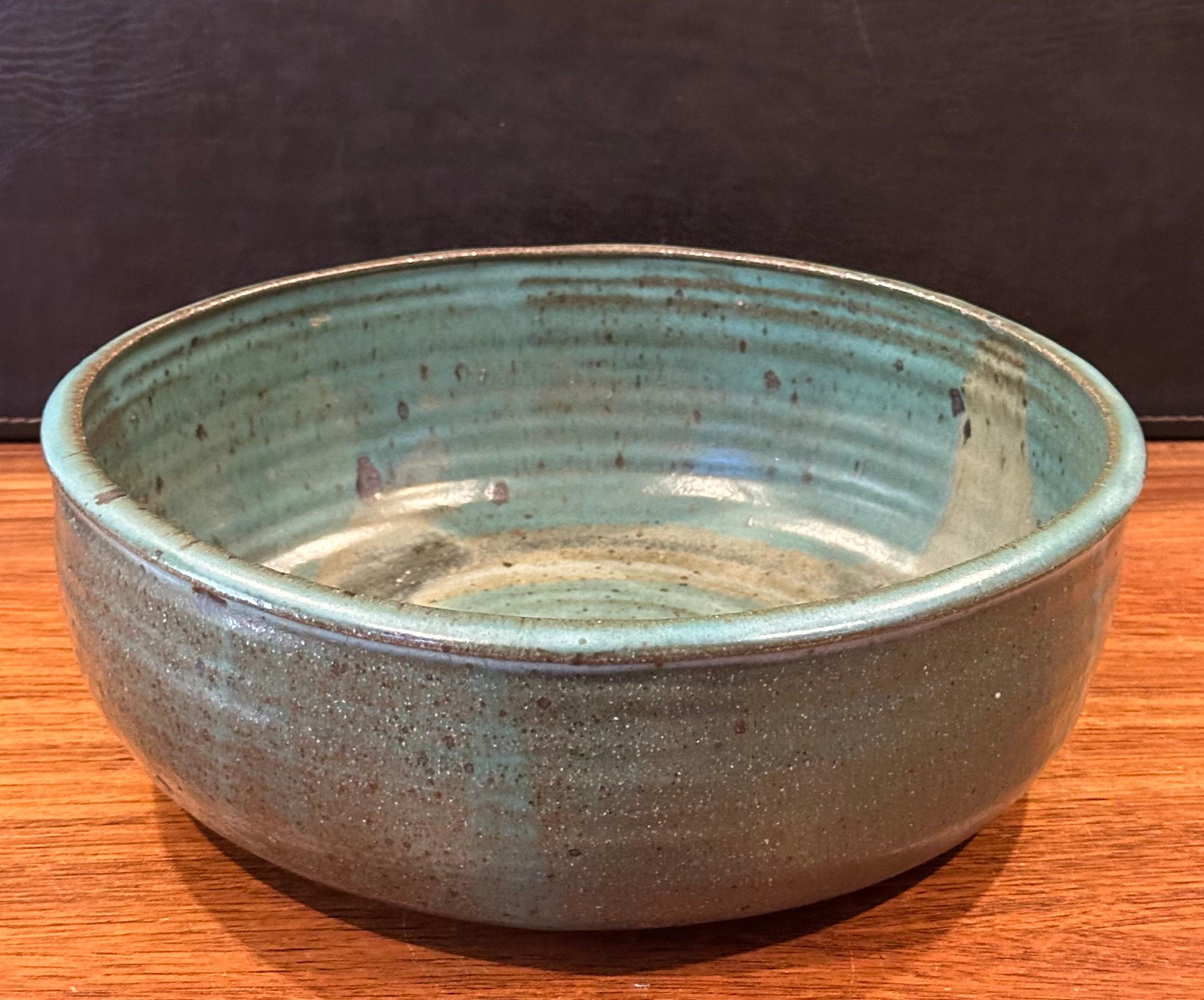 American Large MCM Stoneware Bowl For Sale