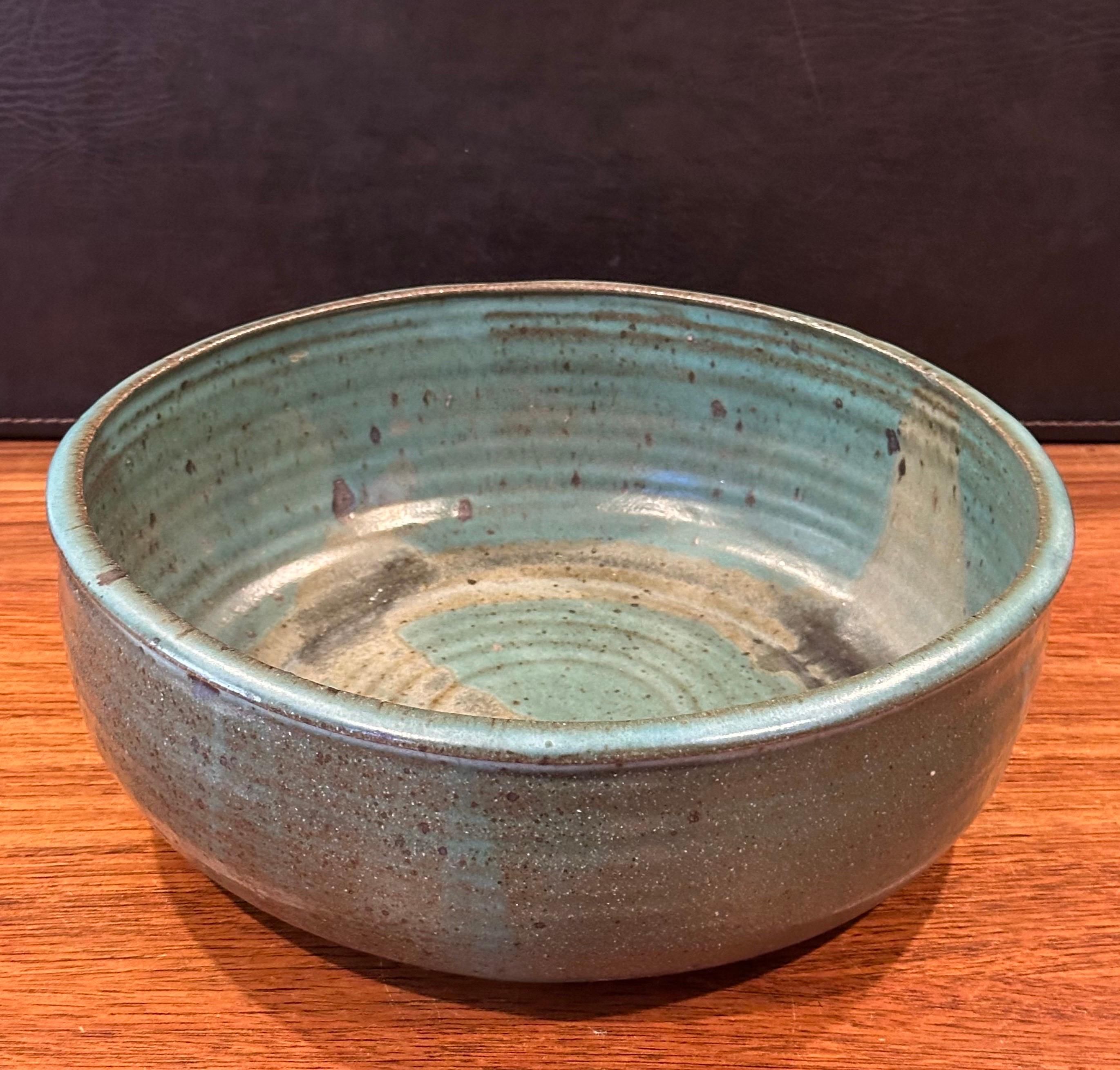 Large MCM Stoneware Bowl In Good Condition For Sale In San Diego, CA