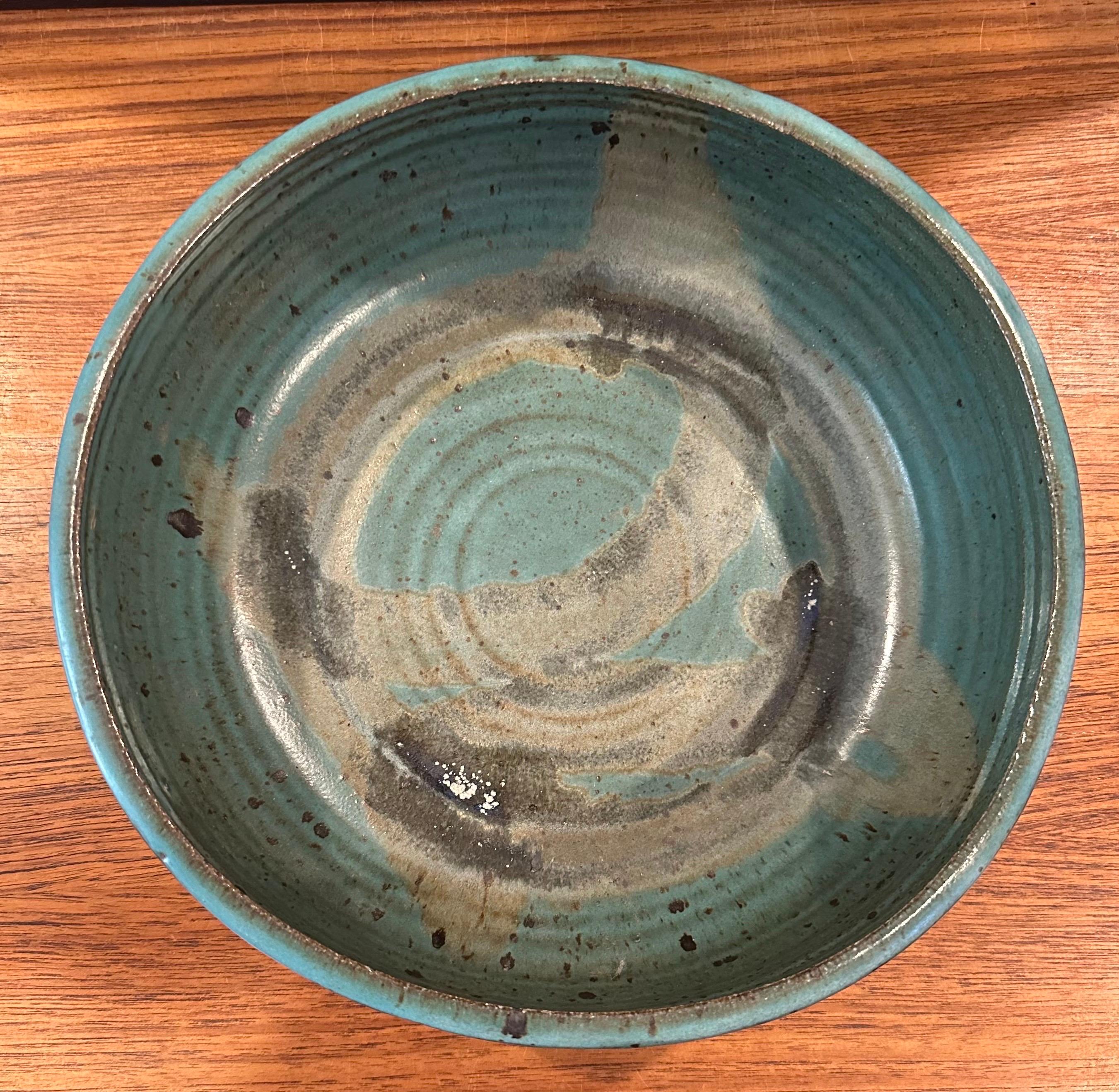 Large MCM Stoneware Bowl For Sale 1