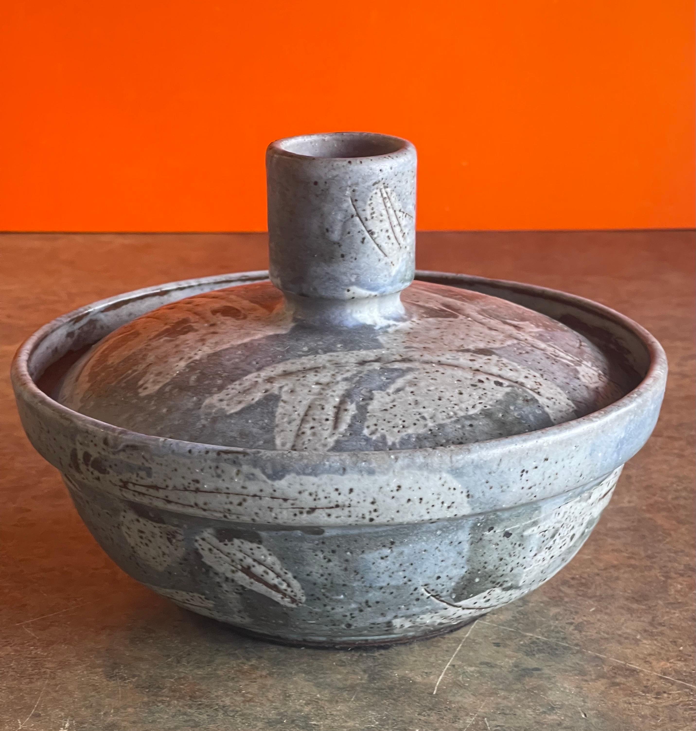Large MCM Studio Pottery Lidded Stoneware Vessel by Joel Edwards For Sale 5
