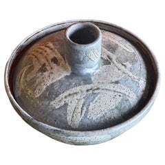 Large MCM Studio Pottery Lidded Stoneware Vessel by Joel Edwards