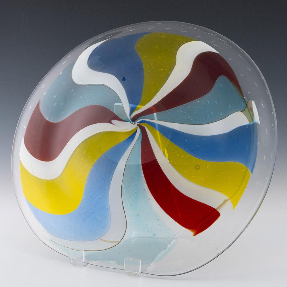 Maltese Caricatore grande in vetro Mdina Glass di Olivia Said in vendita