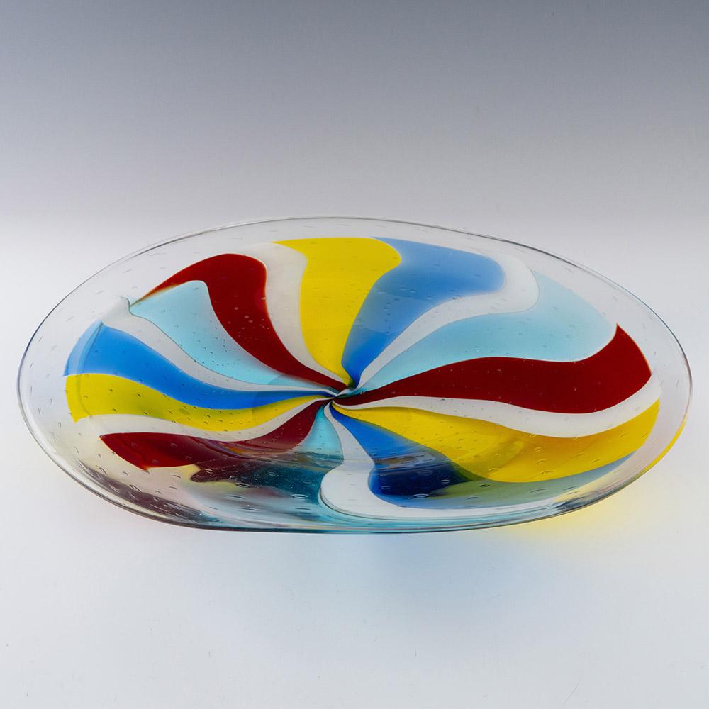 XXI secolo e contemporaneo Caricatore grande in vetro Mdina Glass di Olivia Said in vendita
