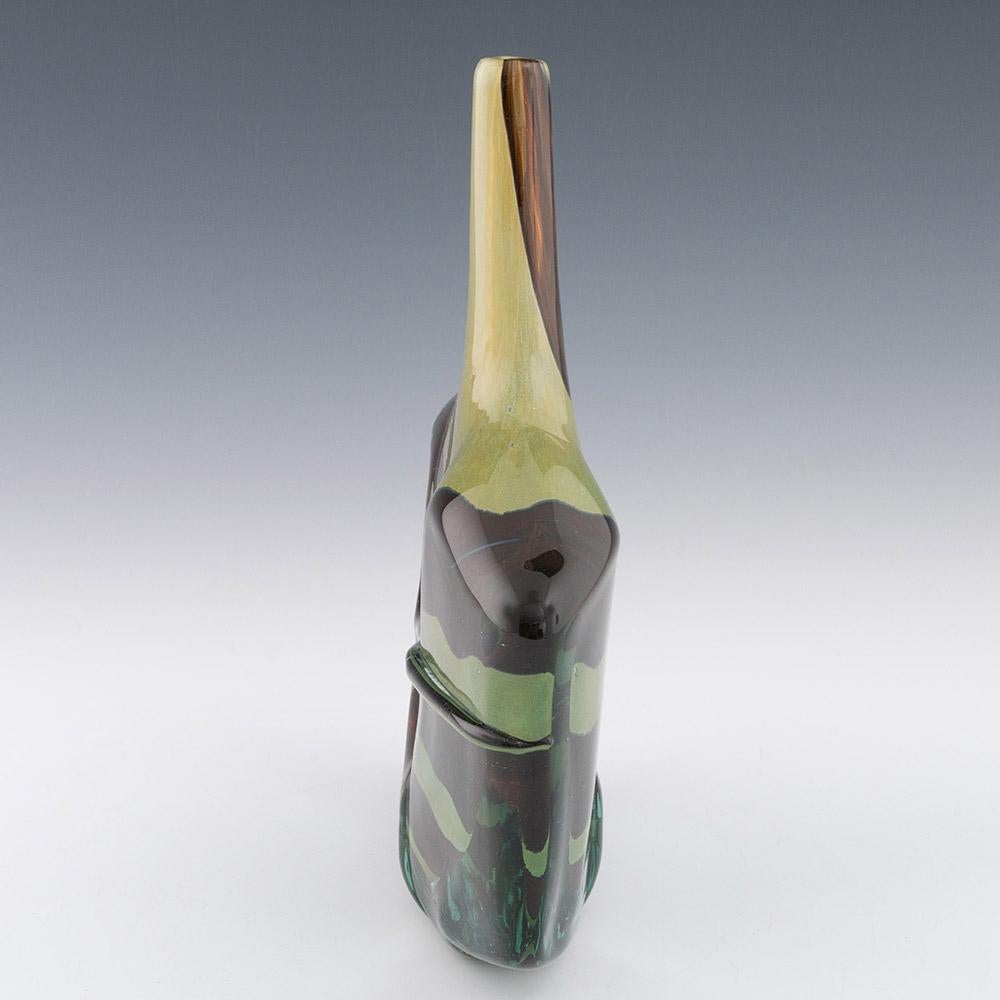 Maltese Large Mdina Vase Earthtones Axe Head 1982