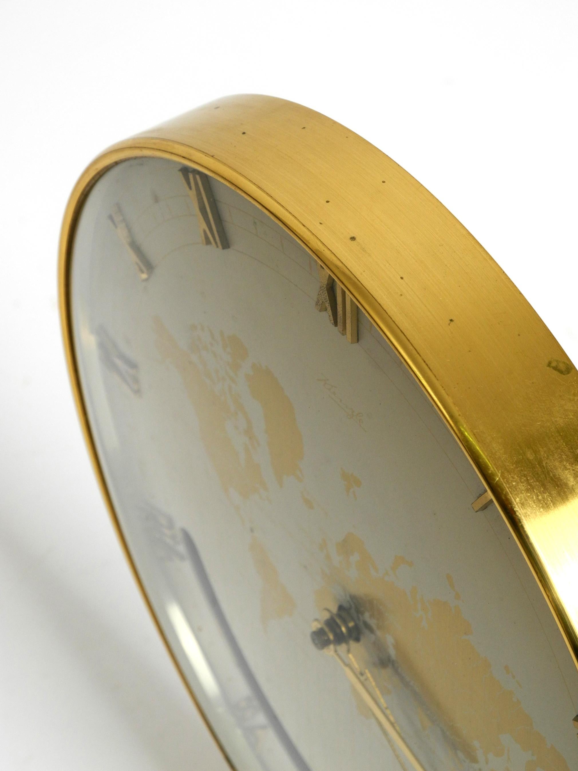 Grande horloge mondiale mécanique en laiton des années 1950 par Heinrich Möller pour Kienzle Clocks en vente 6