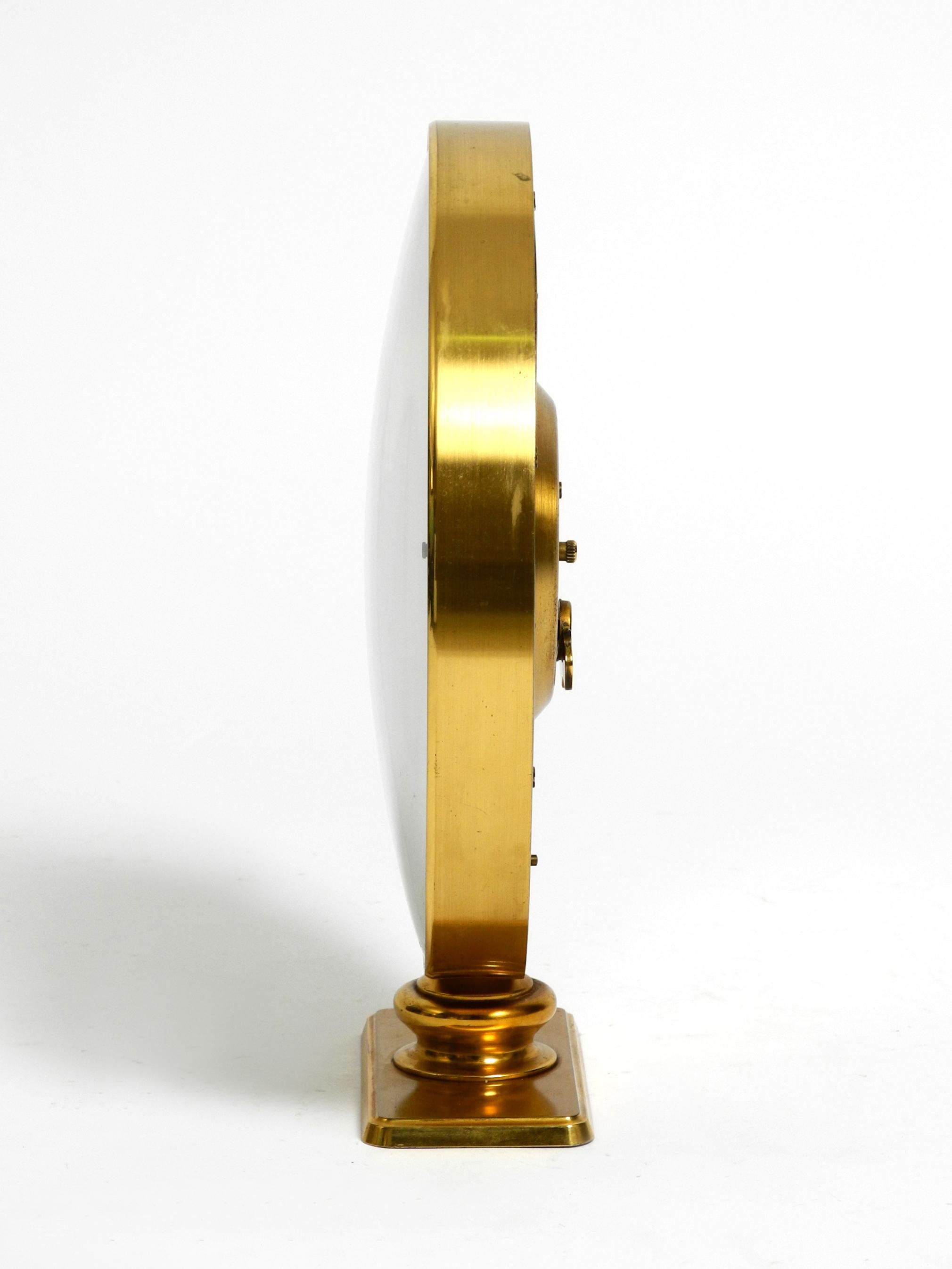 German Large mechanical 1950s brass world time clock by Heinrich Möller for Kienzle For Sale
