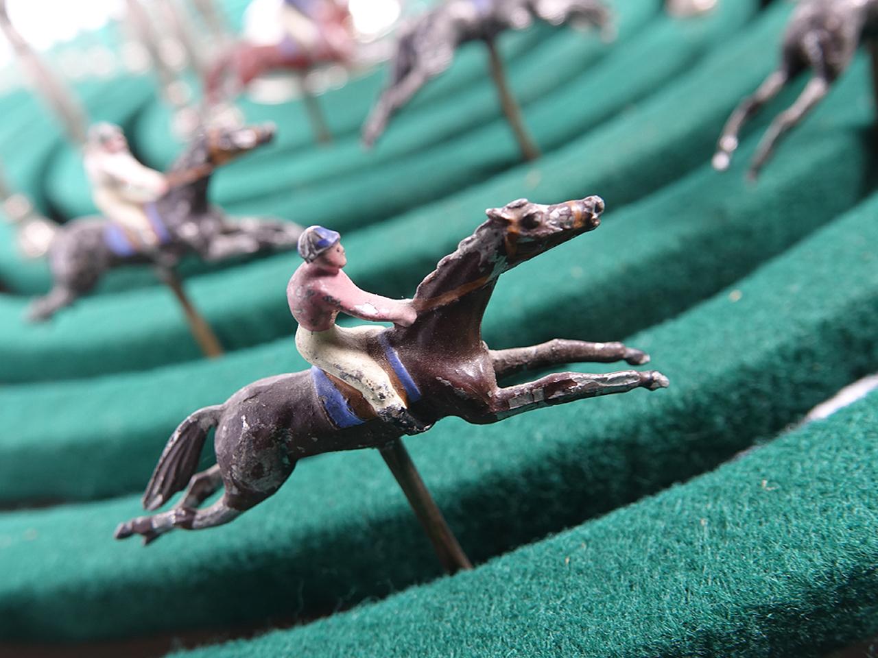 Industrial Large Mechanical “Petits Chevaux” Horse Race Table