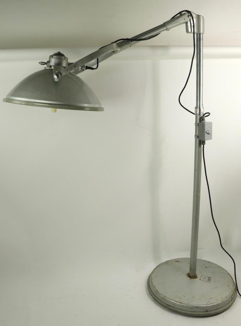 Large Medical Adjustable Floor Lamp by Crouse Hinds American Surgical Luminaire For Sale 9