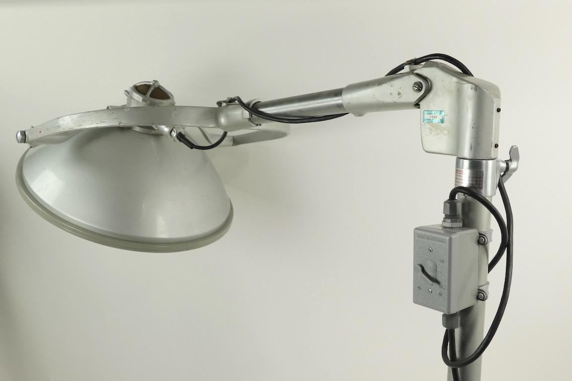 Large Medical Adjustable Floor Lamp by Crouse Hinds American Surgical Luminaire For Sale 10