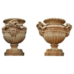 Antique Large Mediceo Florentine Renaissance Vase with Medusas Early 20th Century