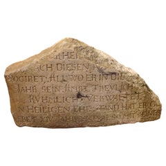 Antique Large Medieval inscription 