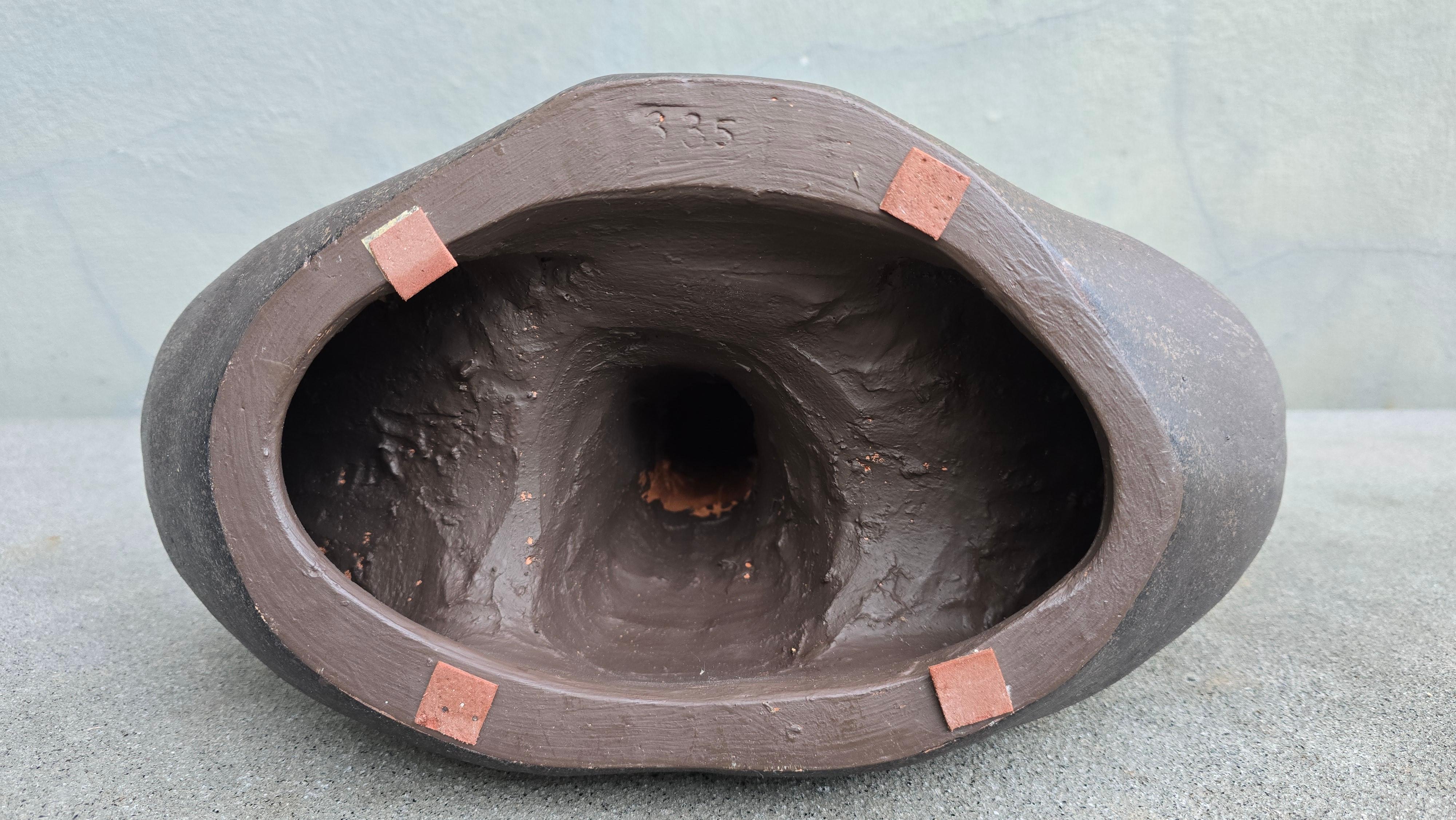 Large Meditative Abstract Ceramic Yoga Figure Sculpture, Europe, 1960s For Sale 2