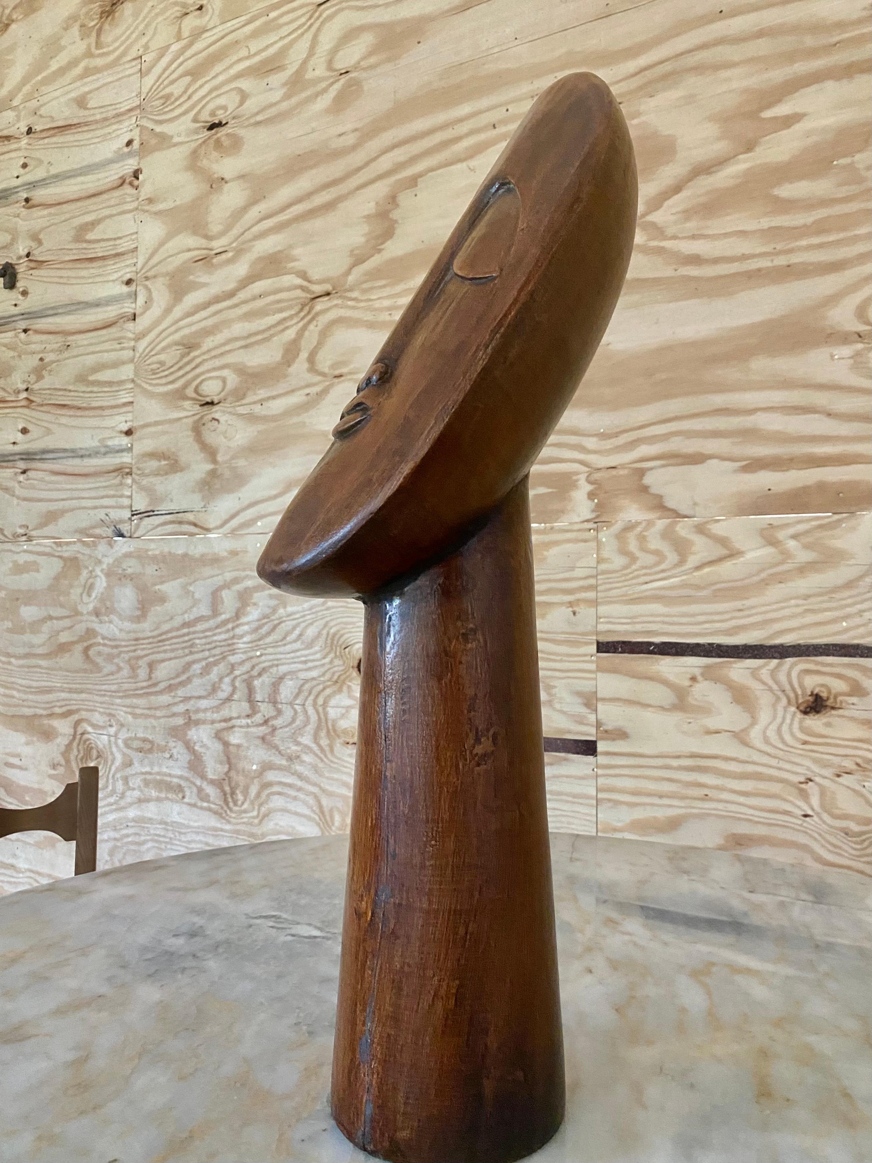 Grande scultura meditativa intagliata in Wood in vendita 5