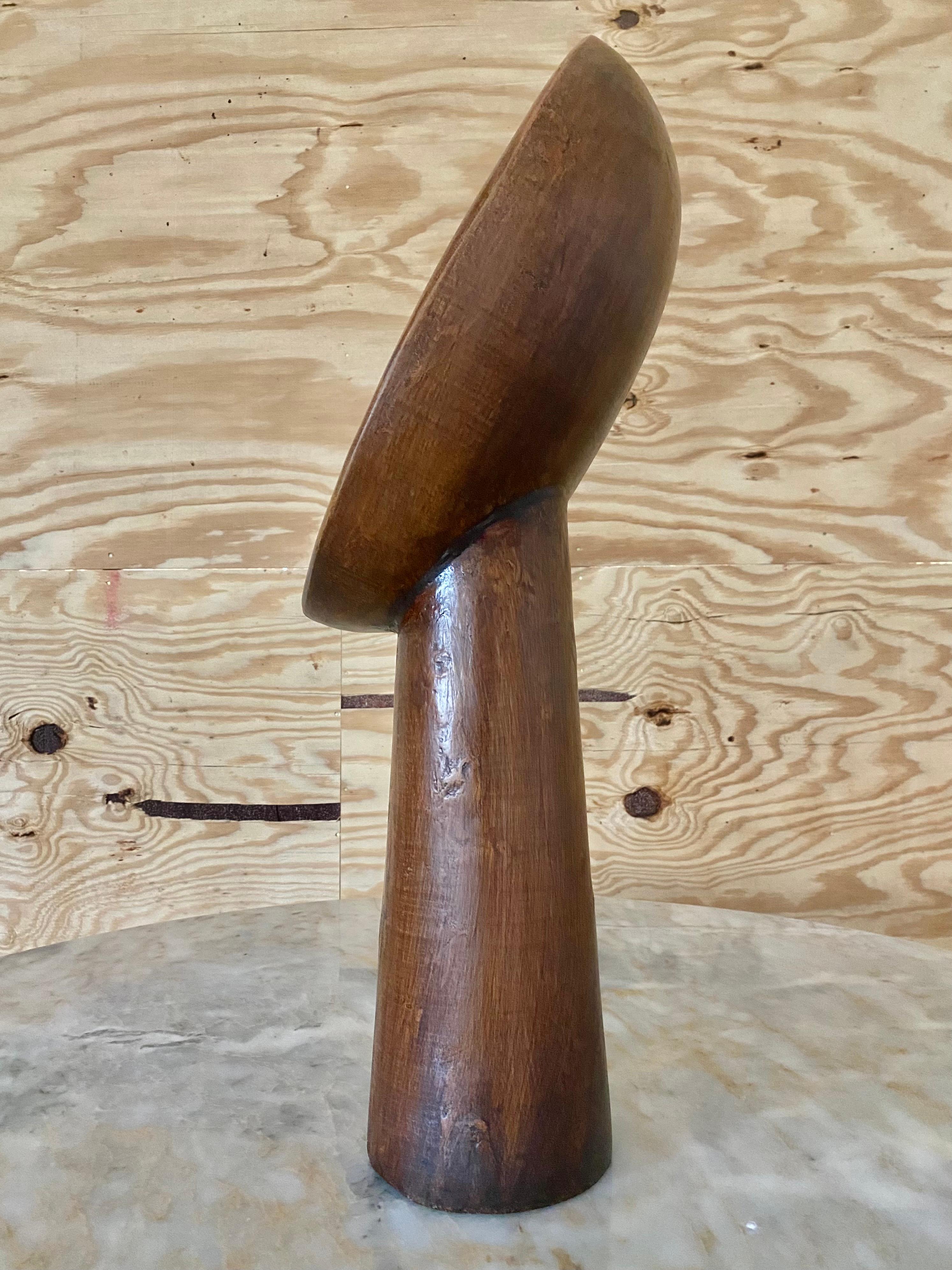 Grande scultura meditativa intagliata in Wood in vendita 6
