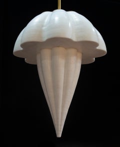 Large Medusa chandelier in Vietnamese white marble leaf