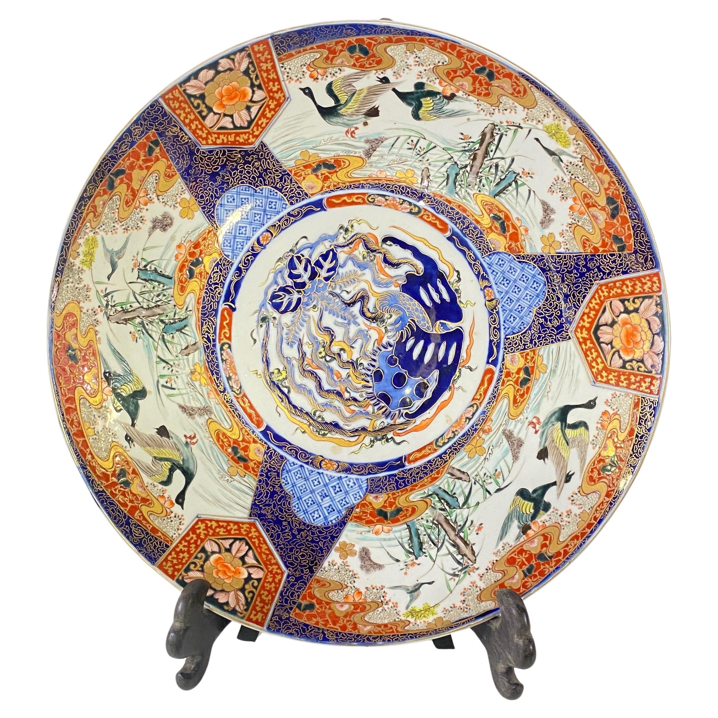 Große Meiji Japanisch Imari Porcelain Charger