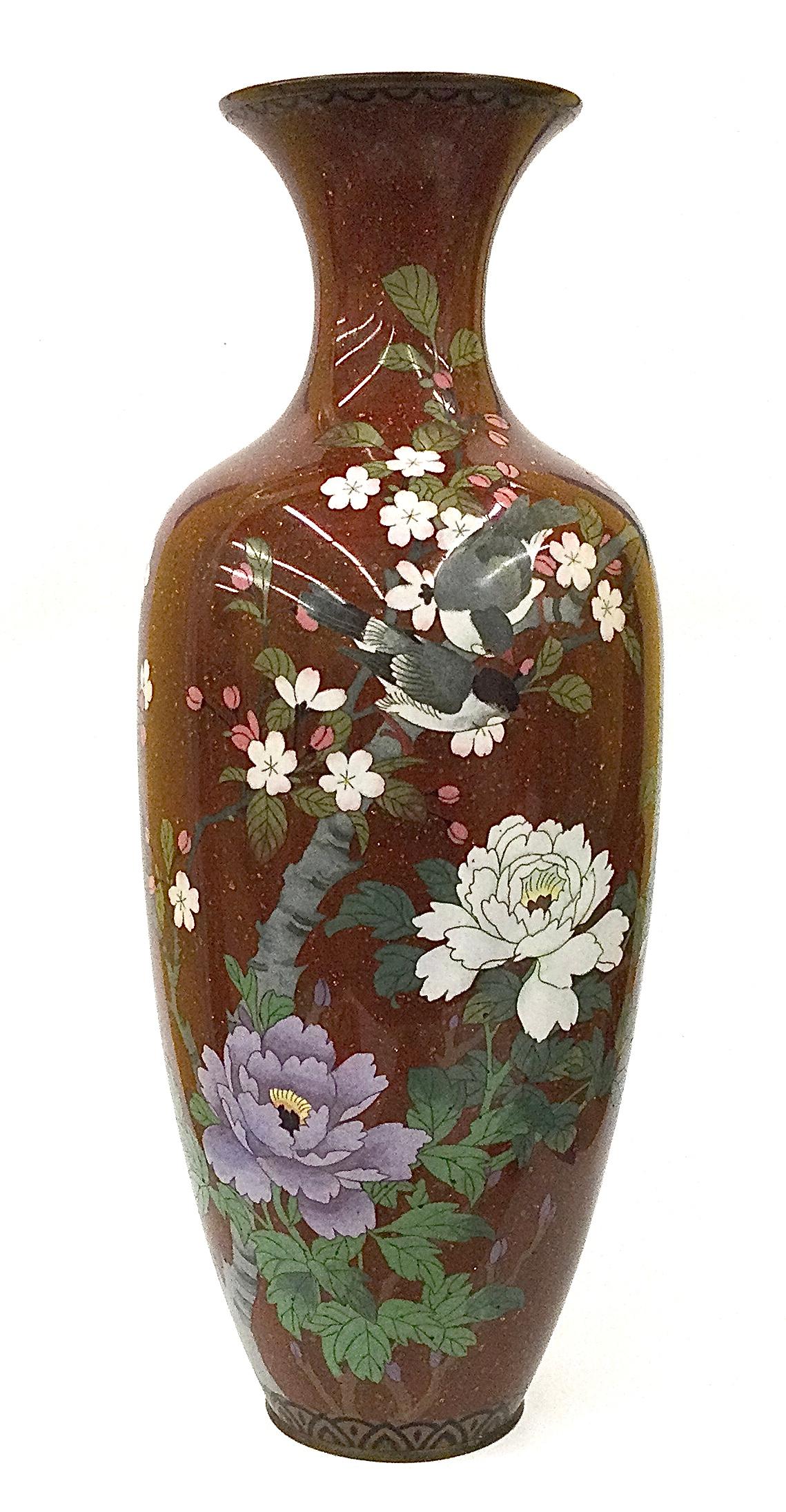 Meiji Period amazing Japanese Cloisonne vase. 

Meiji Period
(1868-1912). The reign of Emperor Meiji and the beginning of Japan's modern period. It started on October 23, 1868, when the 16-year-old emperor Mutsuhito selected the era name 