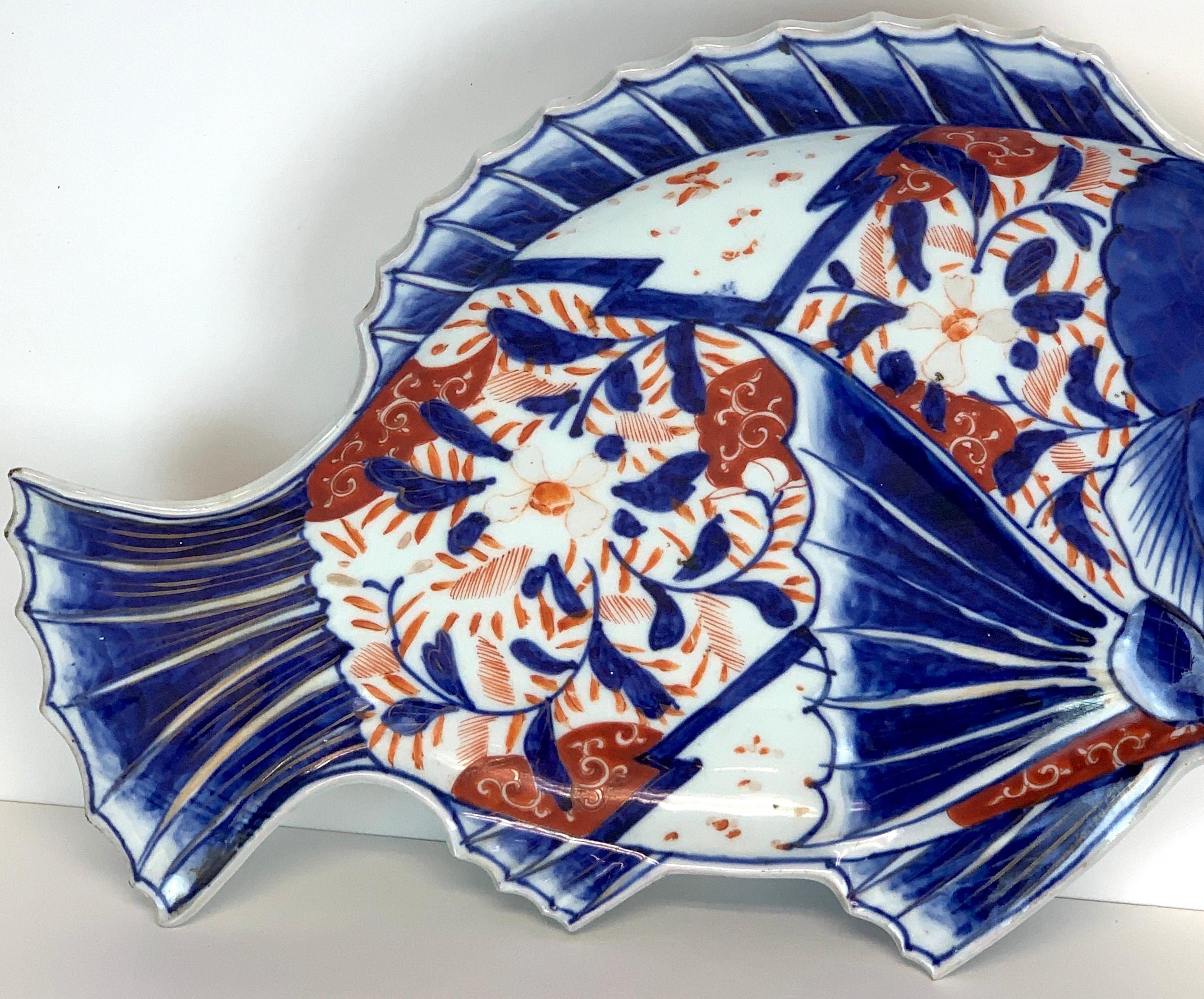 Japanese Large Meiji Imari Fish Plate, VI