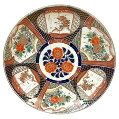 Large Meiji Period Imari Floral Charger, by Fukagawa