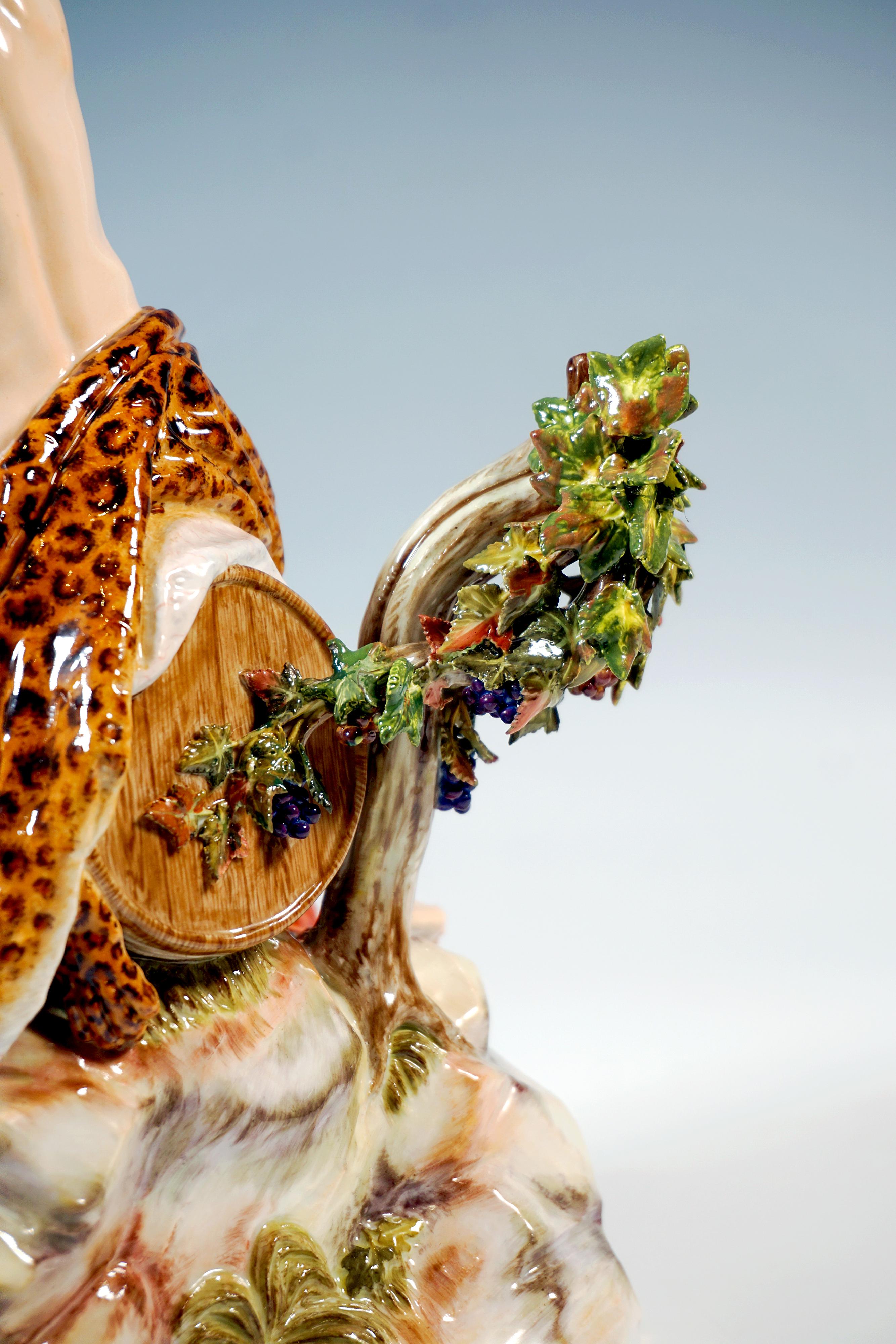 Grand groupe de bacchanales de Meissen, Bacchus et son entourage, par Leuteritz, vers 1860 1860 en vente 3