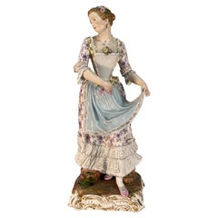 Large Meissen Figure of a Standing Lady