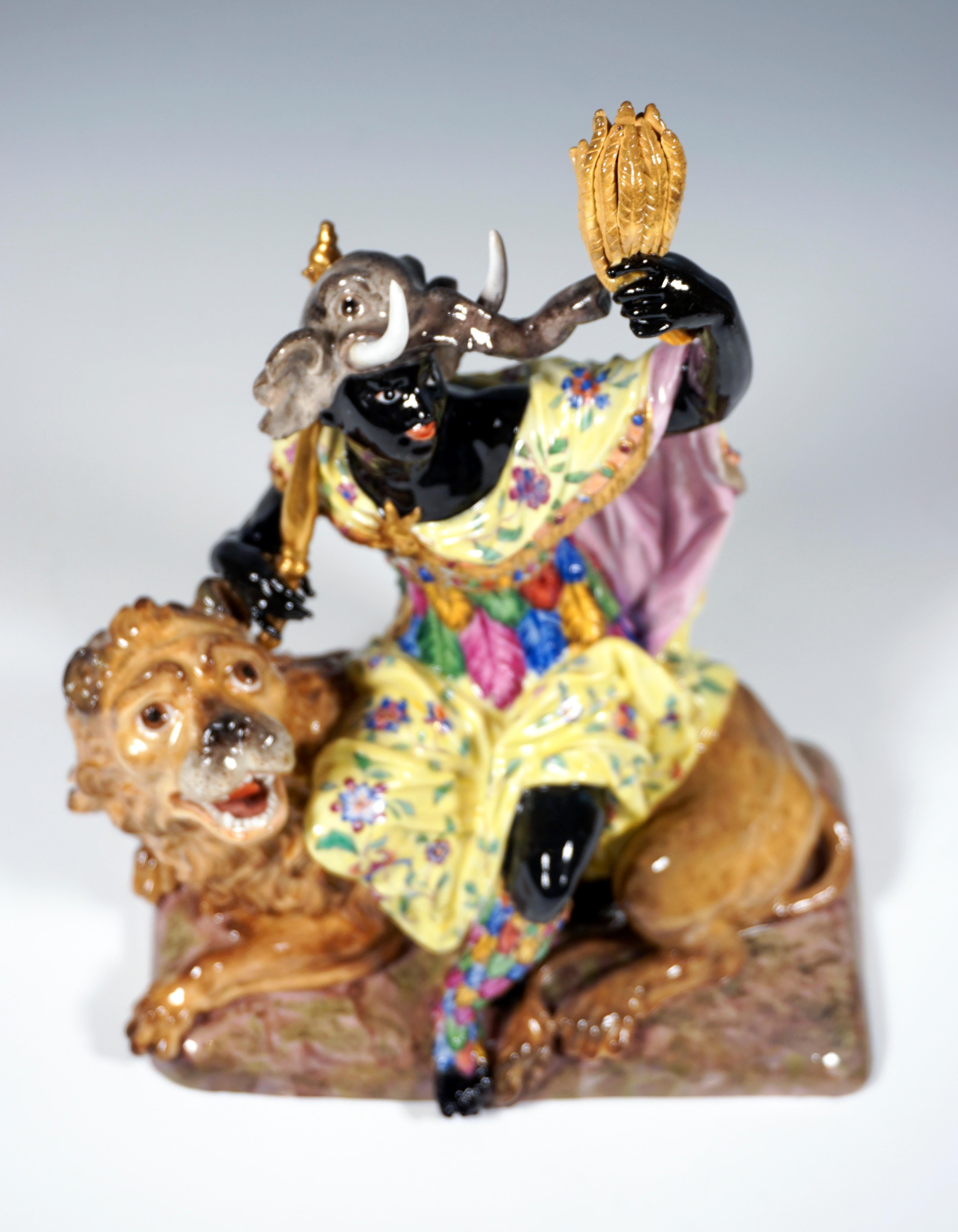 Large Meissen Group 'Allegory Of Africa' for Elisabeth I of Russia, c. 1850 In Good Condition In Vienna, AT