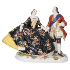 Large Meissen Group of a Courting Couple, 19th Century