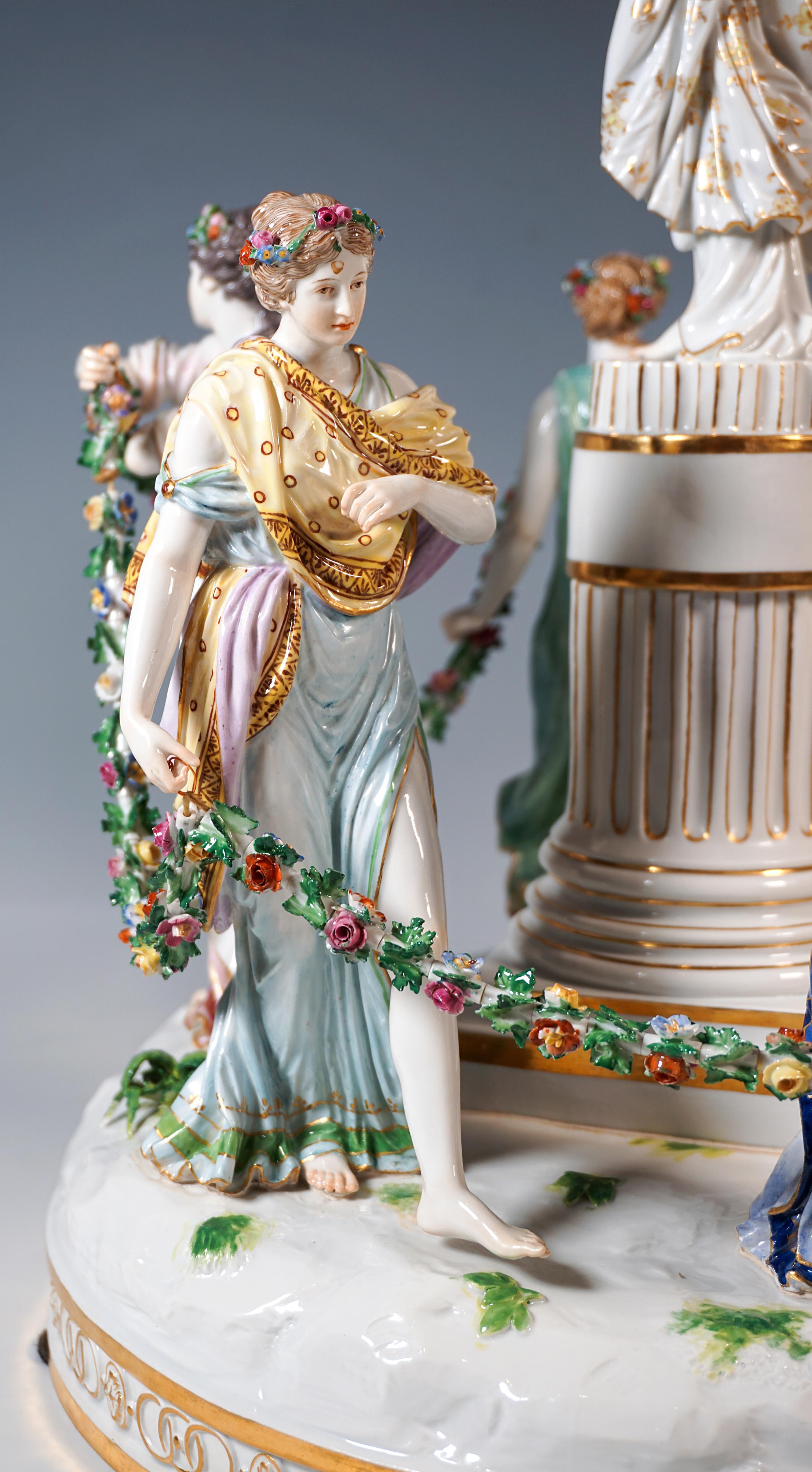 Grand groupe en porcelaine de Meissen 