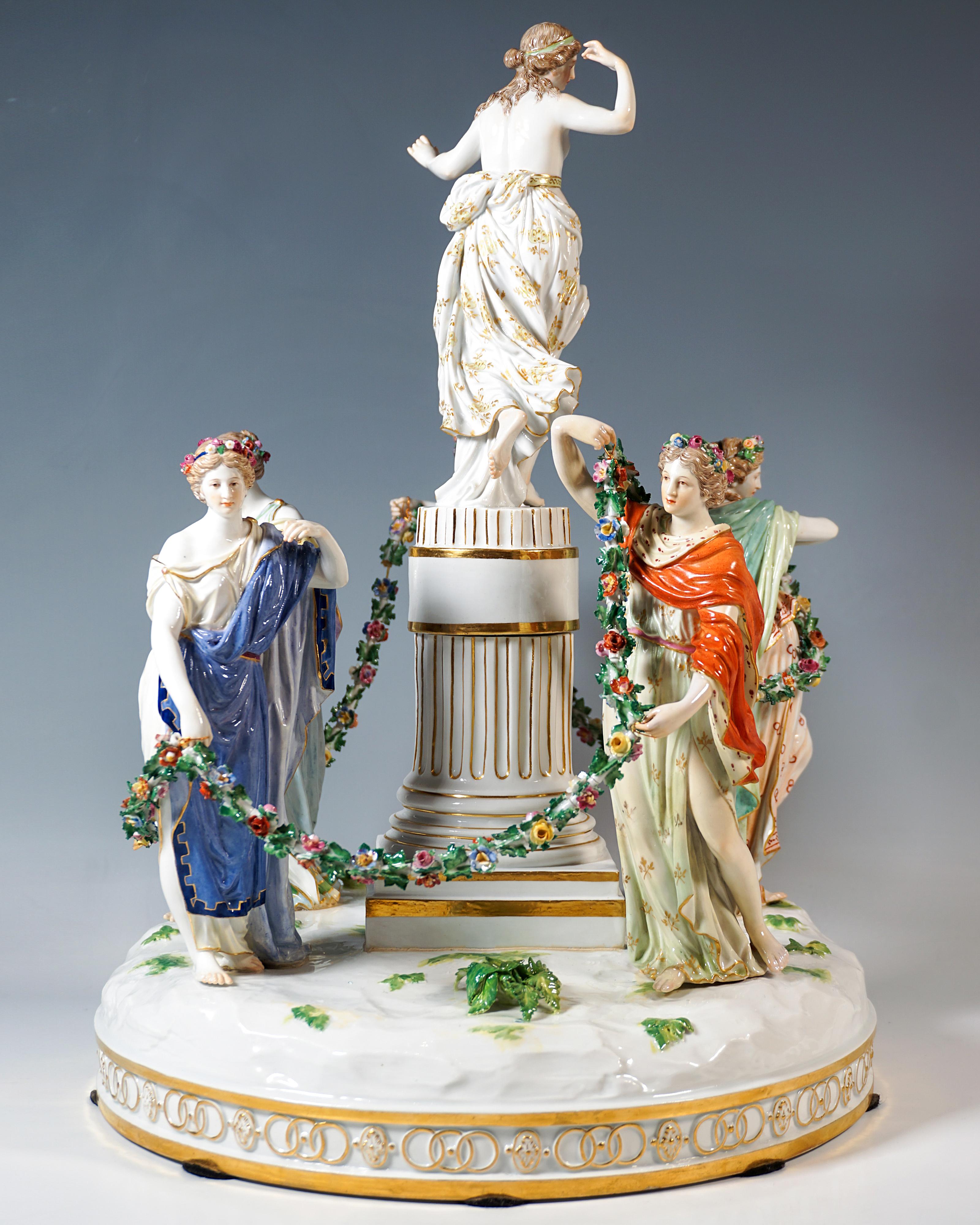 Grec classique Grand groupe en porcelaine de Meissen 