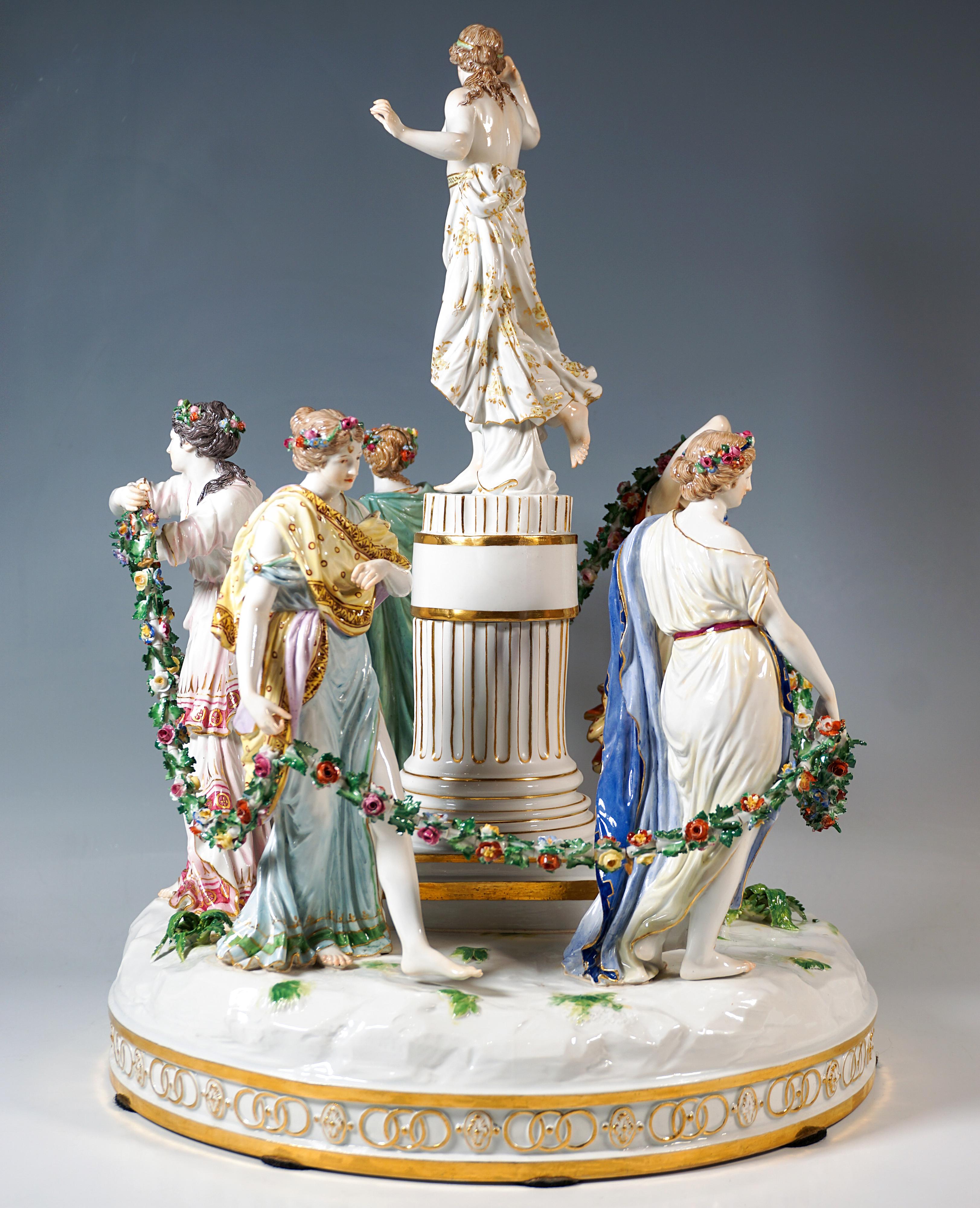 Allemand Grand groupe en porcelaine de Meissen 