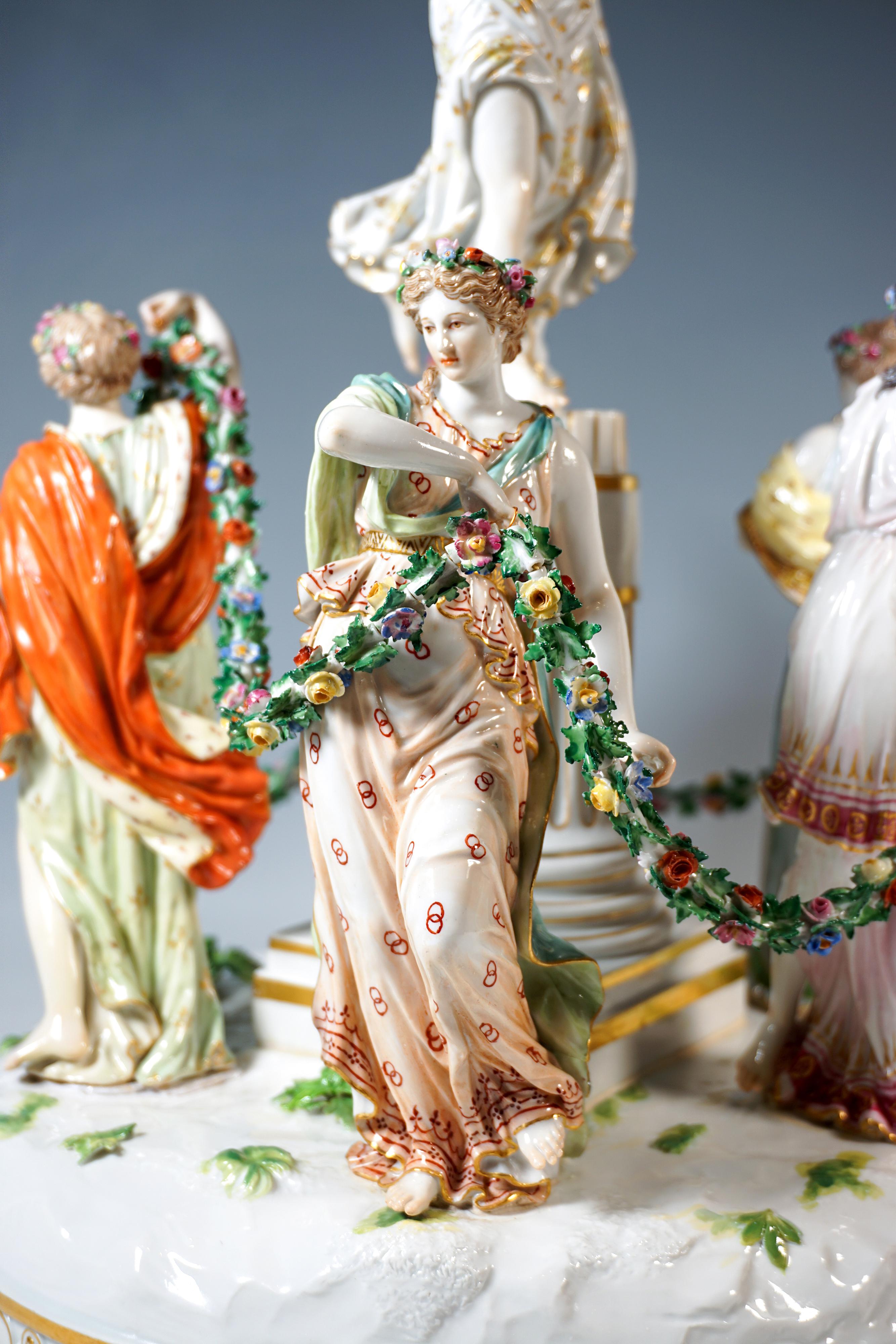 Fin du XIXe siècle Grand groupe en porcelaine de Meissen 