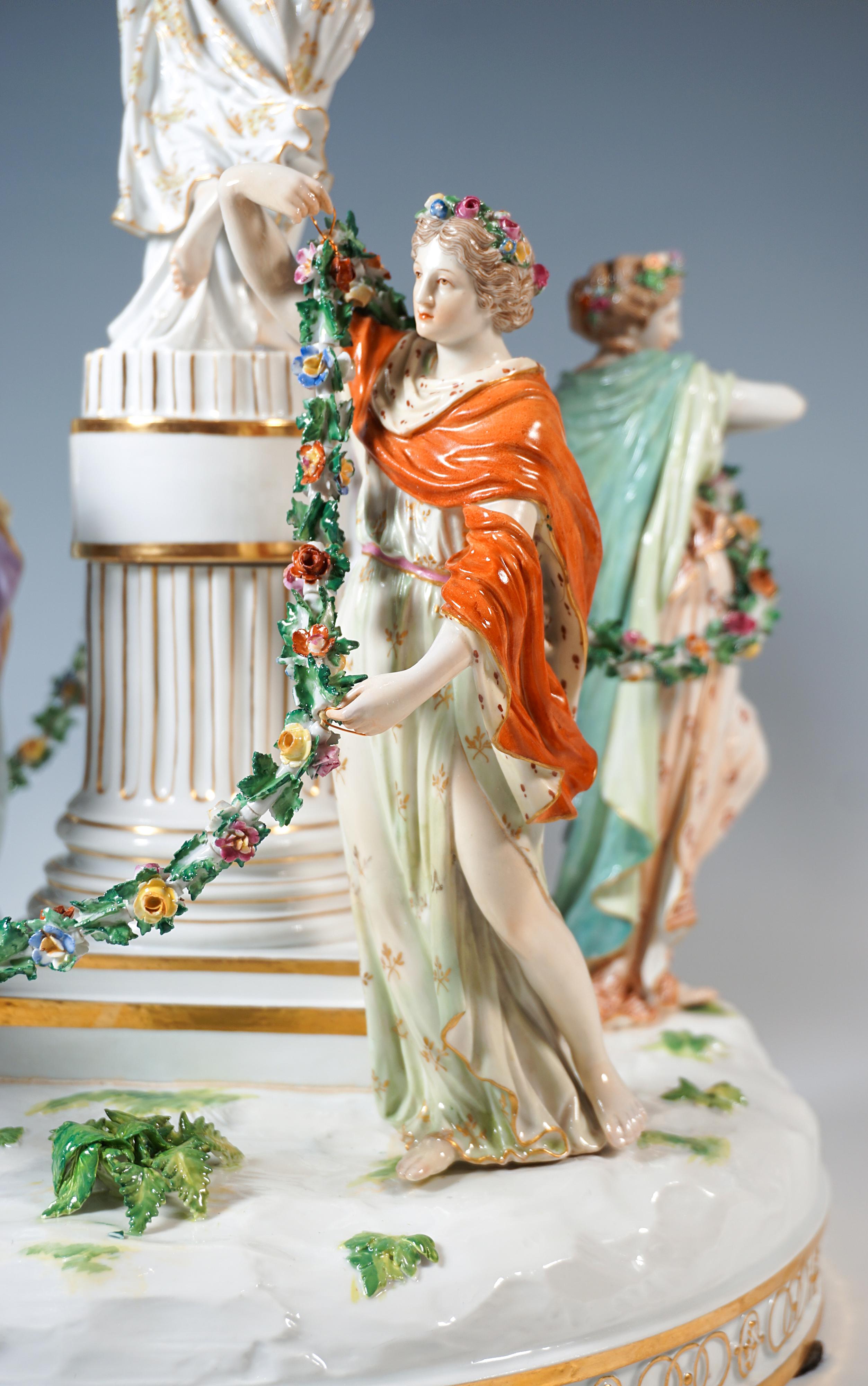 Porcelaine Grand groupe en porcelaine de Meissen 