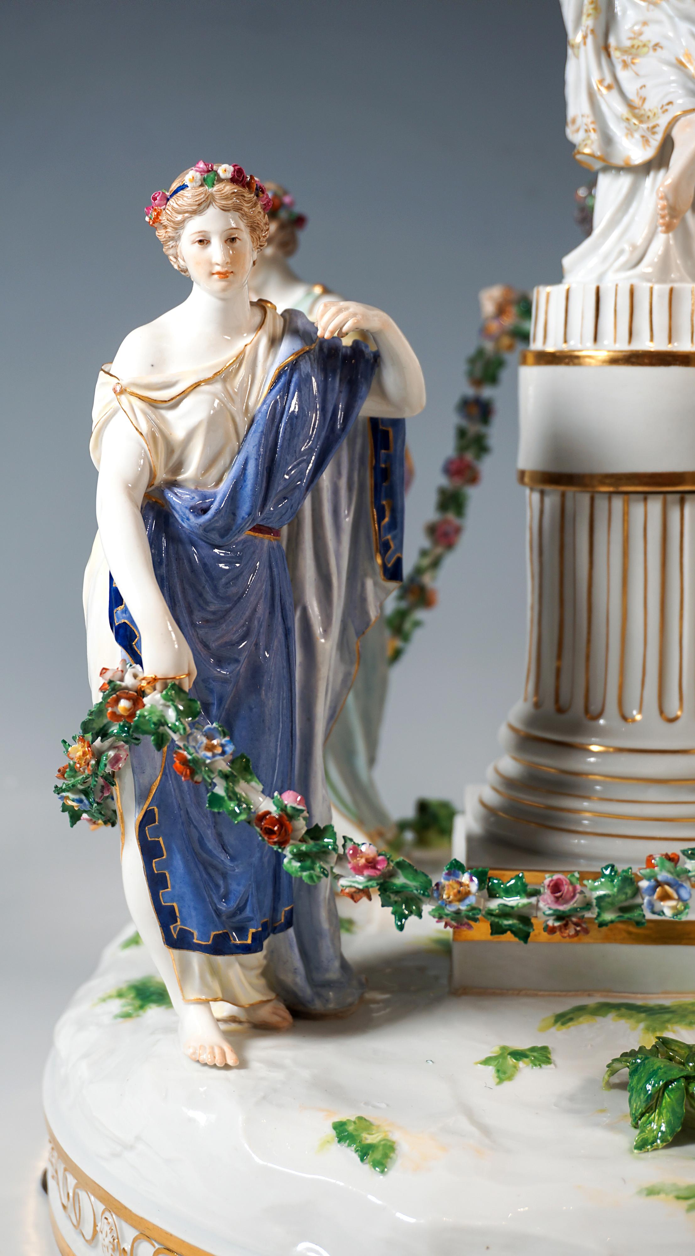 Grand groupe en porcelaine de Meissen 