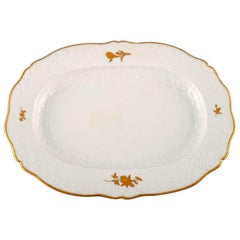 Large Meissen Serving Dish in Porcelain with Flowers and Foliage