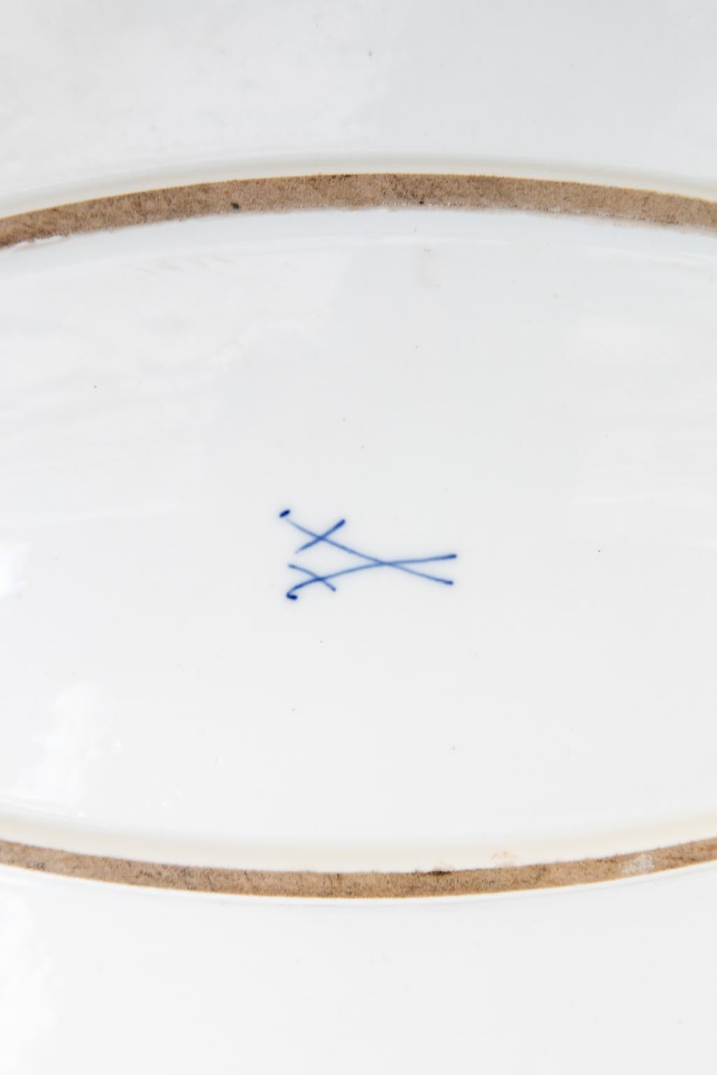 Porcelain Large Meissen Serving Platter