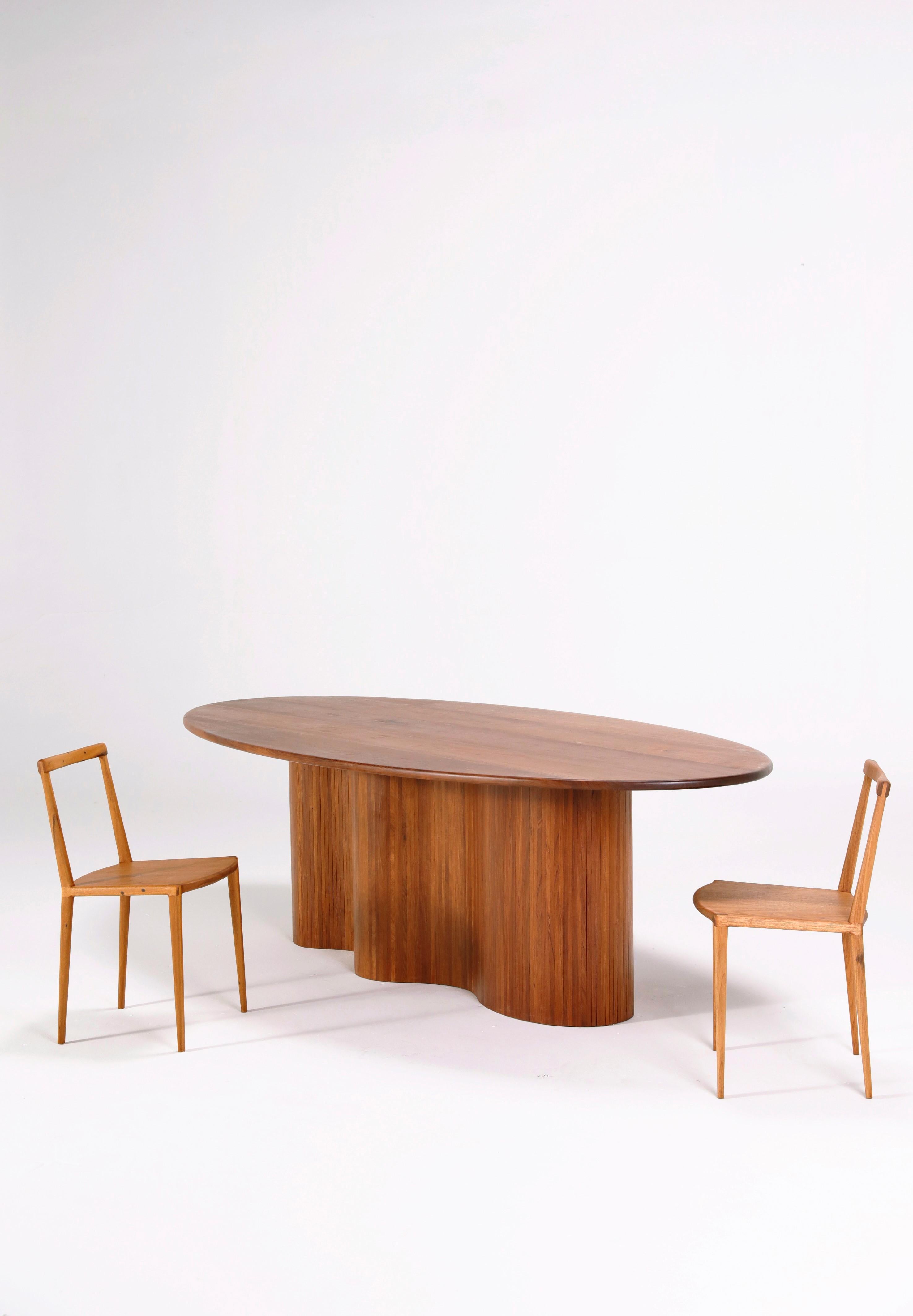 Mel Dining Table by Estudio Prosa
Dimensions: W 250 x D 120 x H 75 cm (8 seat)
Materials: Wood. 

The Prosa studio is a space formed by architects, designers and carpenters who seek the best development in the coexistence of their areas, of projects