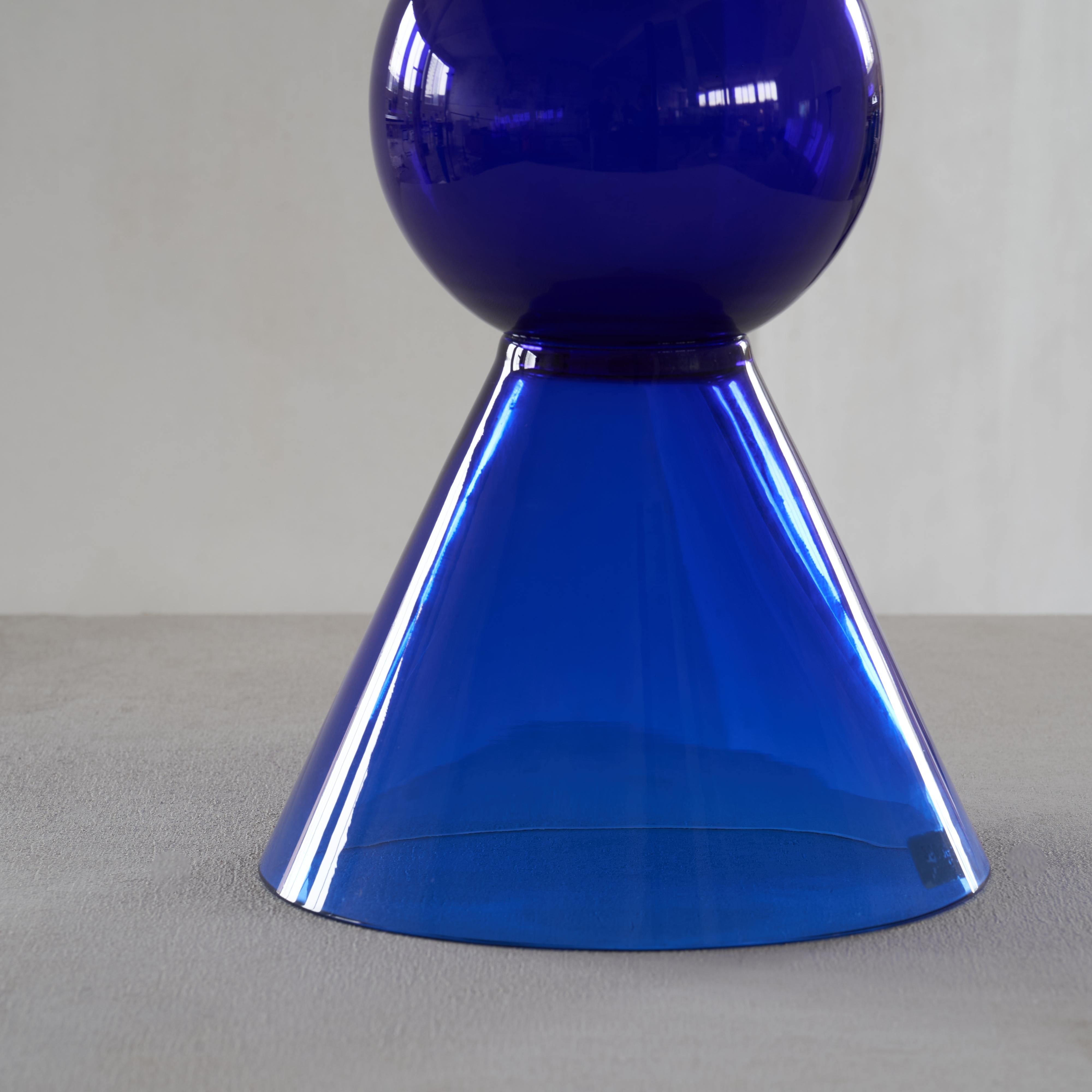 Hand-Crafted Large Memphis Glass Object by Matteo Thun for Tiffany & Co. 1987 For Sale
