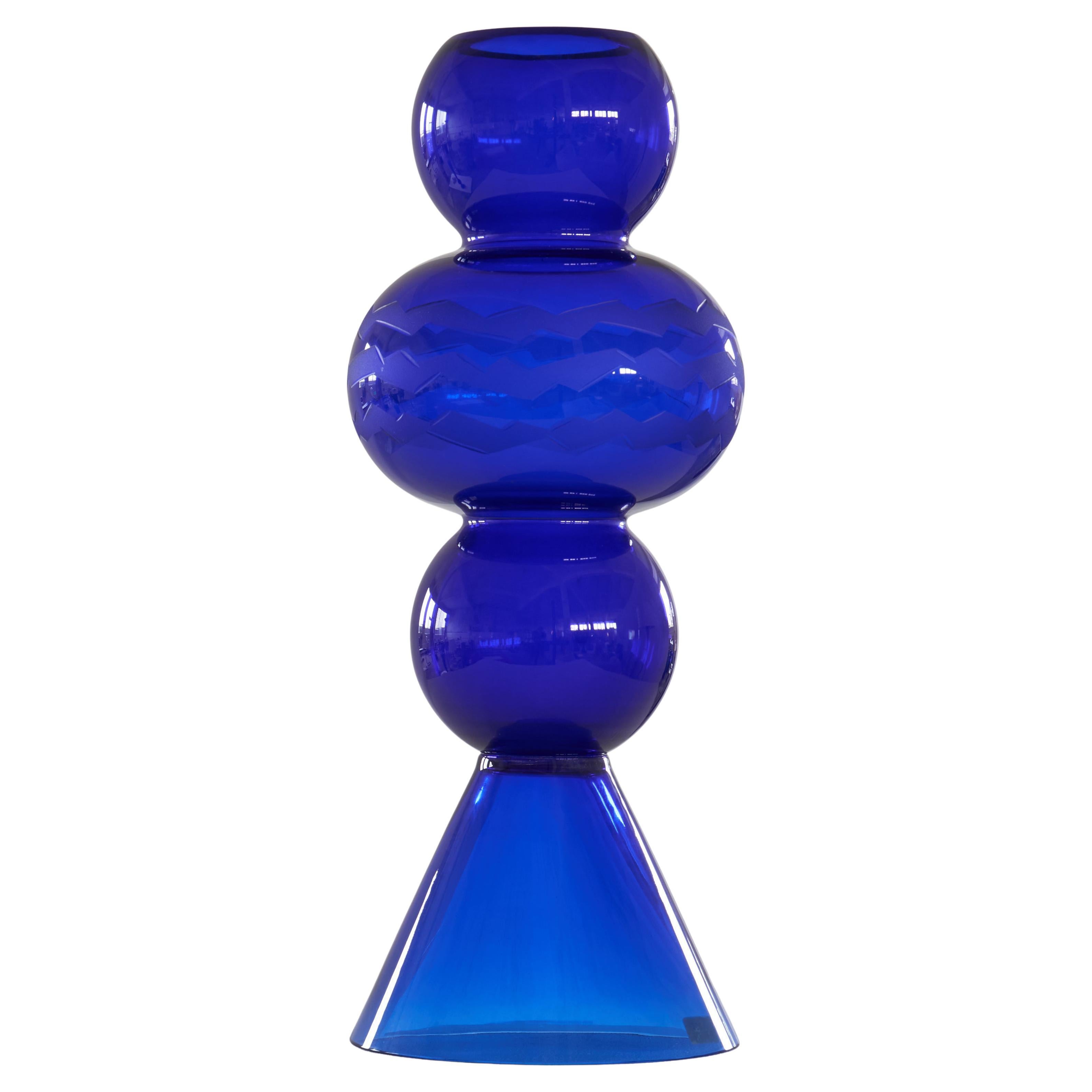 Large Memphis Glass Object by Matteo Thun for Tiffany & Co. 1987 For Sale